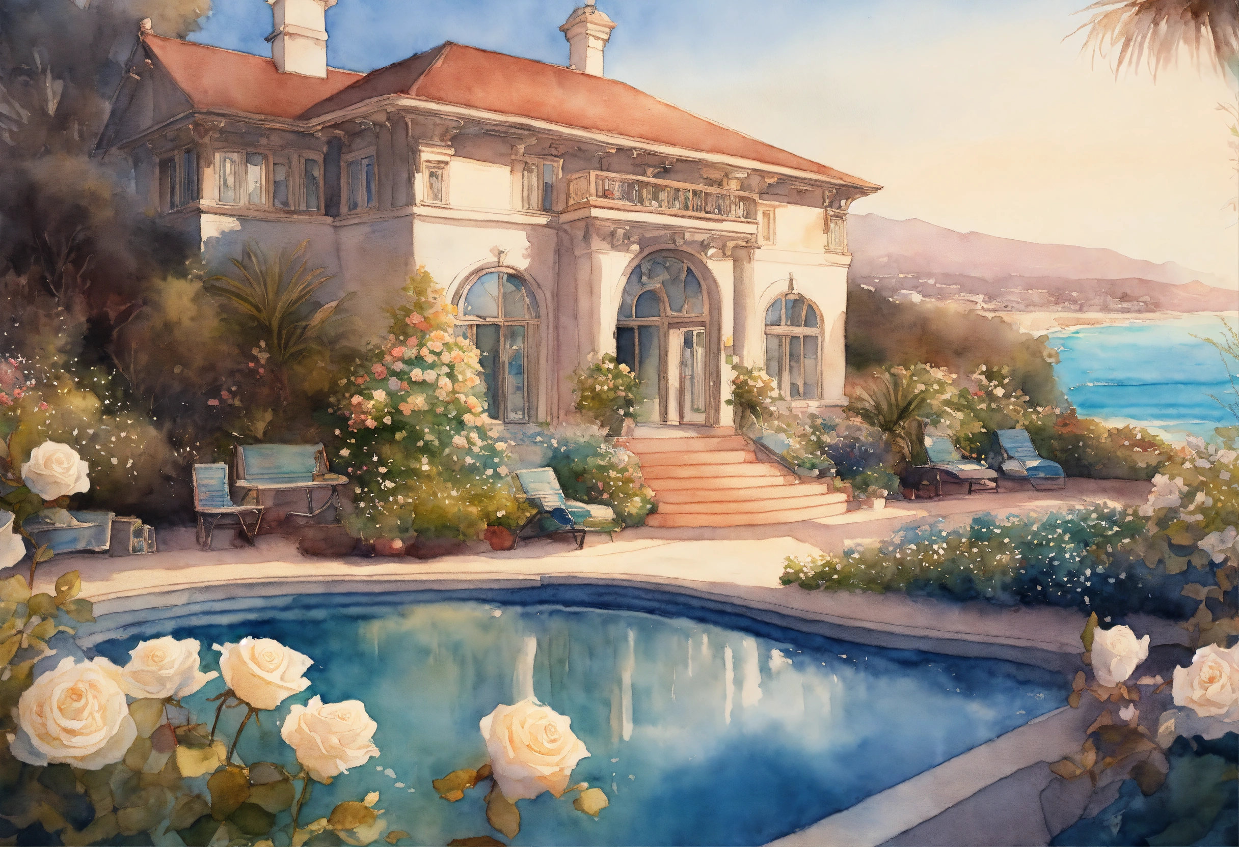Lexica - Watercolour painting, pastel colours, warm light, intricate ...
