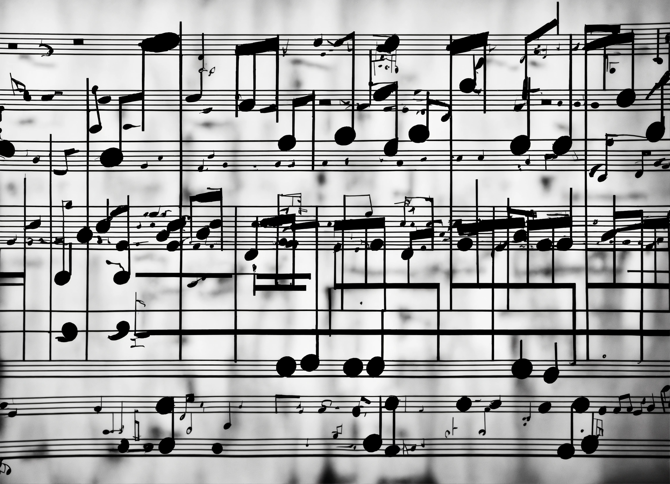 Lexica - Experimental music notation, black and white