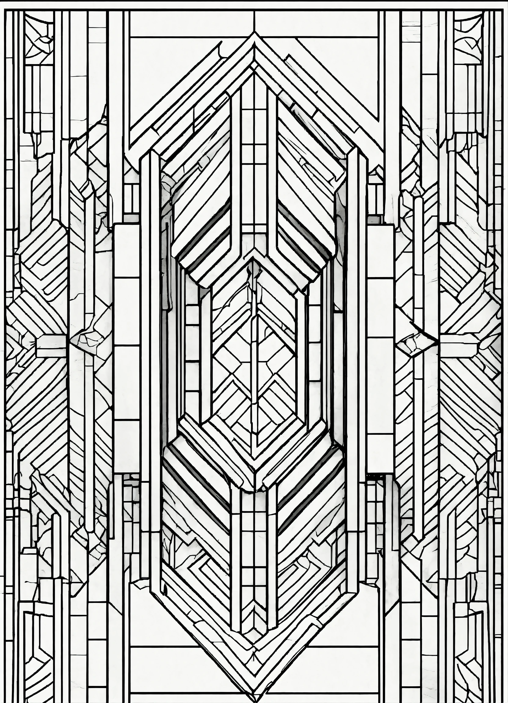 Lexica - Coloring page for adults, bold lines, dark lines, blank sign ...