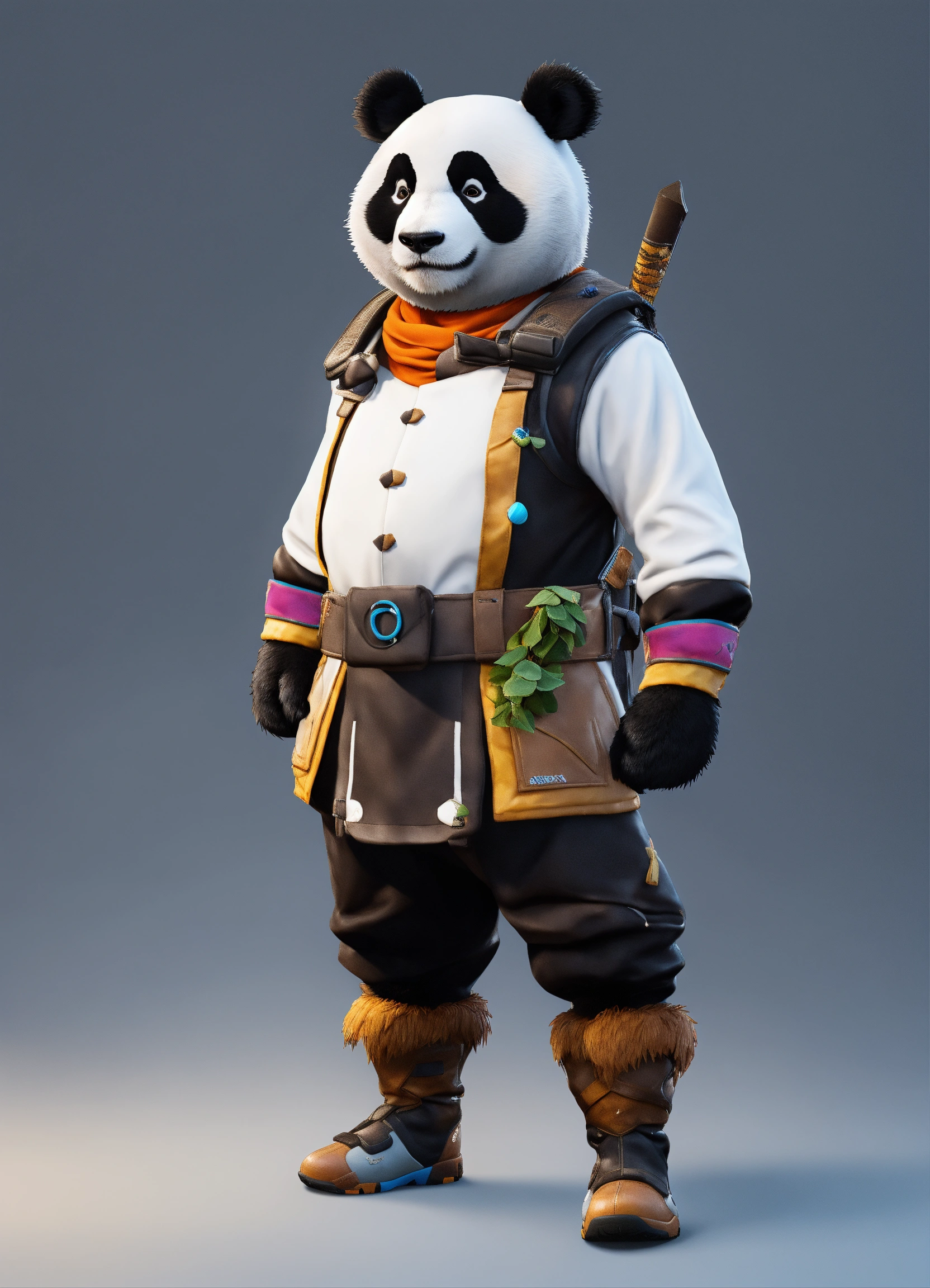 Lexica - A photograph of a costume of a panda for a male character with ...
