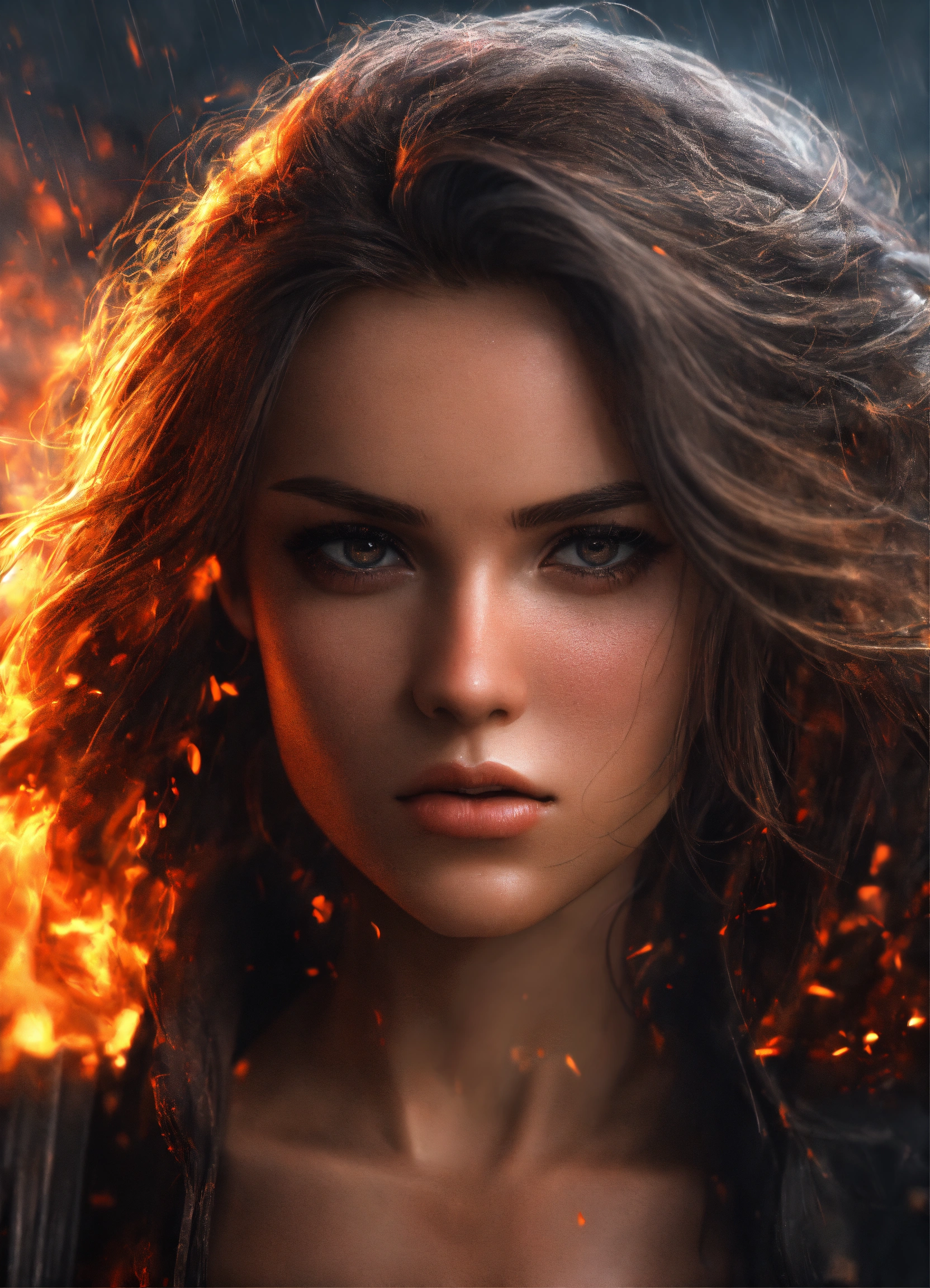 Lexica Portrait A Beautiful Girl Backgrounds Like Hell Angry 3d 8k Realistic And Details 2705