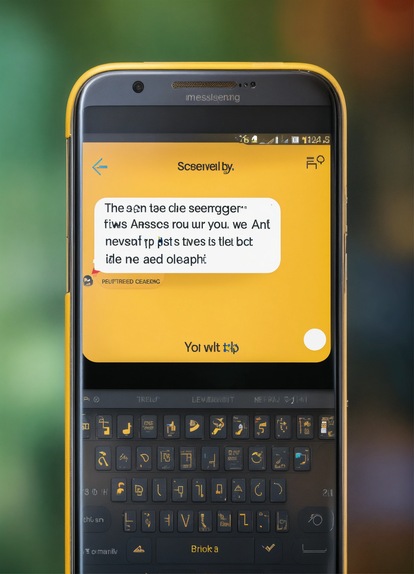 Lexica - A close up of a phone screen open to text messenger.