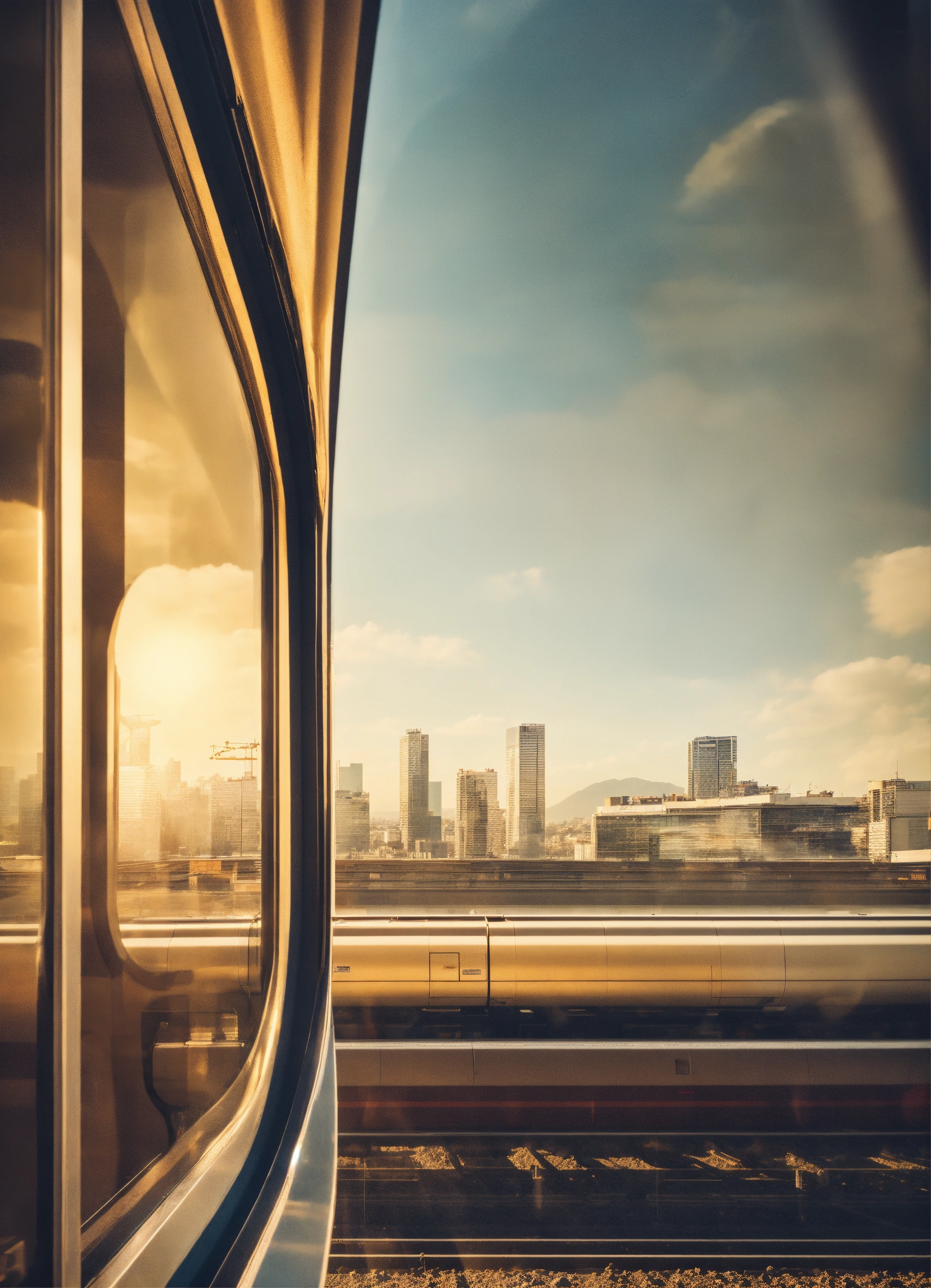Lexica - Looking through the window of a high-speed train with city ...