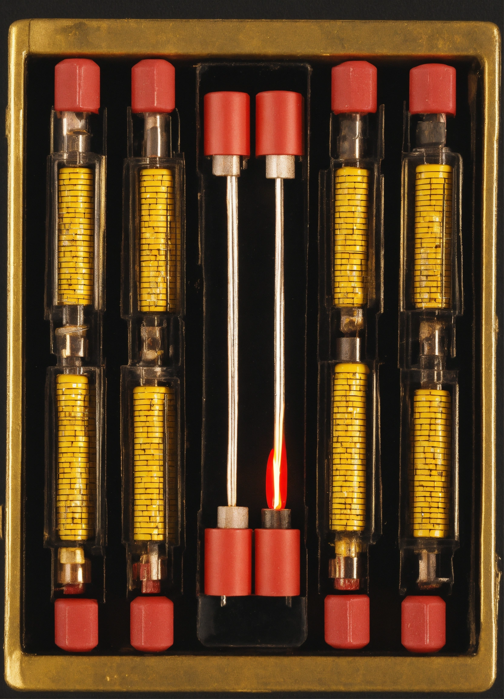 Lexica - Match lighting fuse, black background