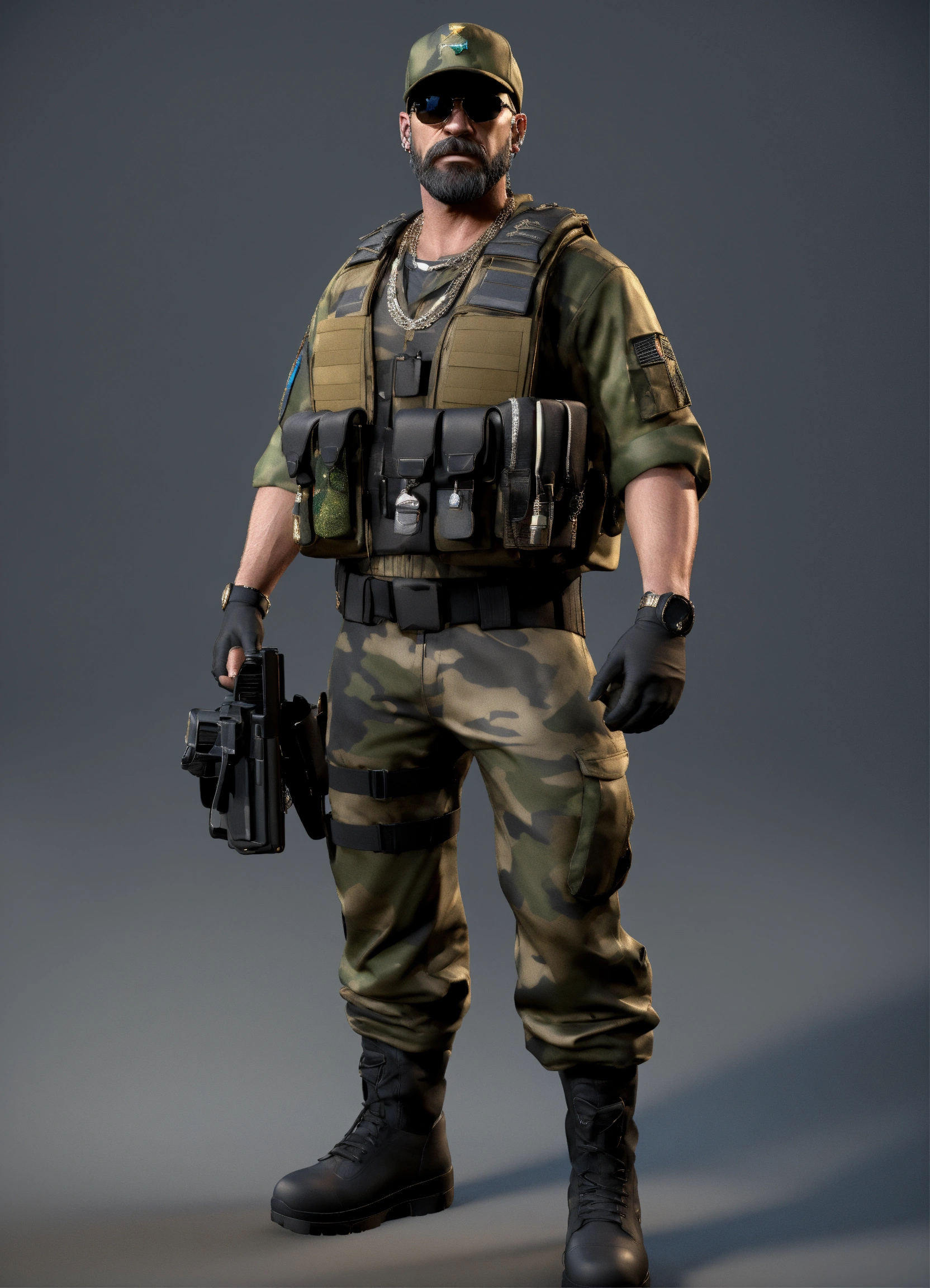 Lexica - 3D model, Captain Price from Modern Warfare dressed in trendy ...