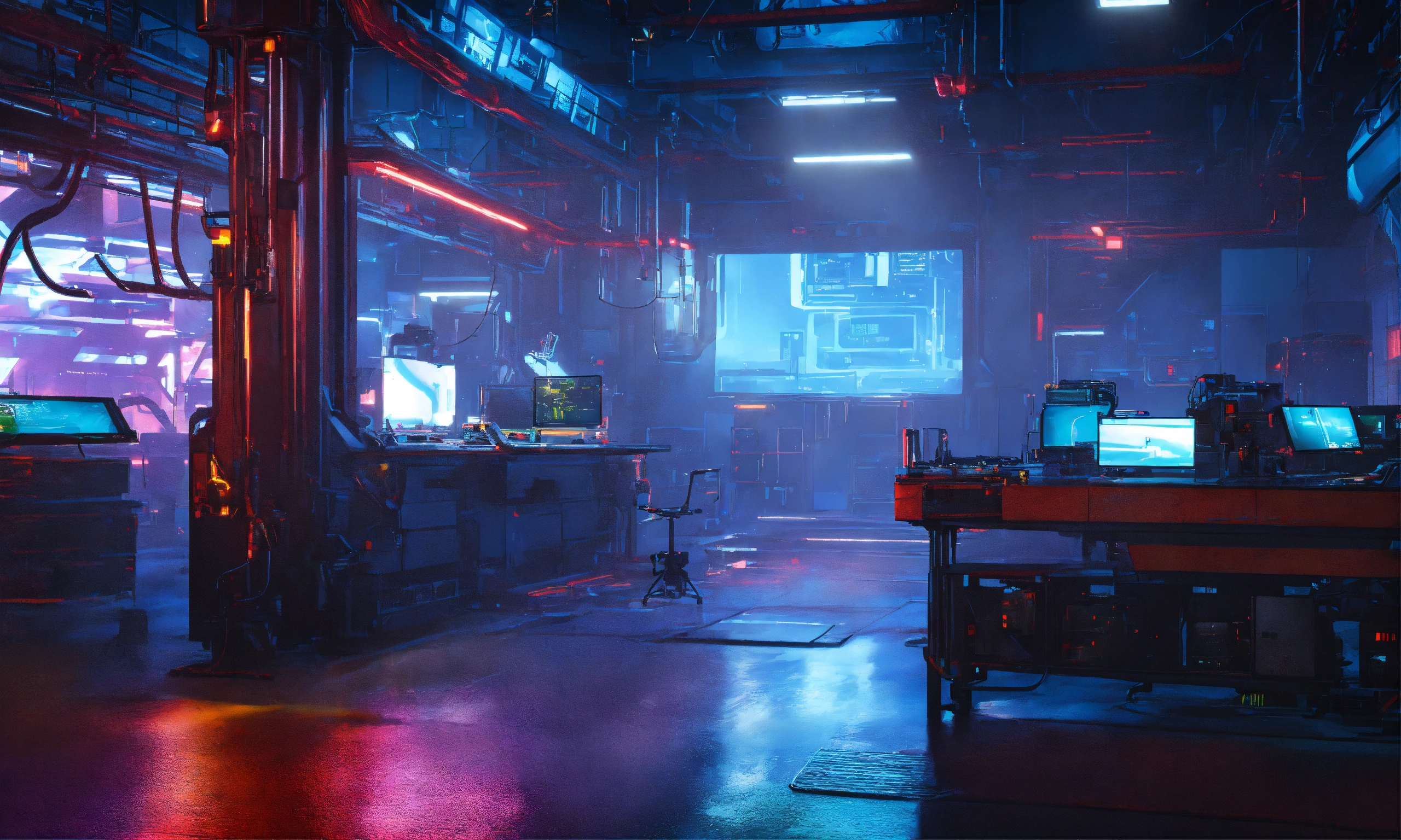 Lexica - Tech lab, cyberpunk, futuristic background, 4k, UE5