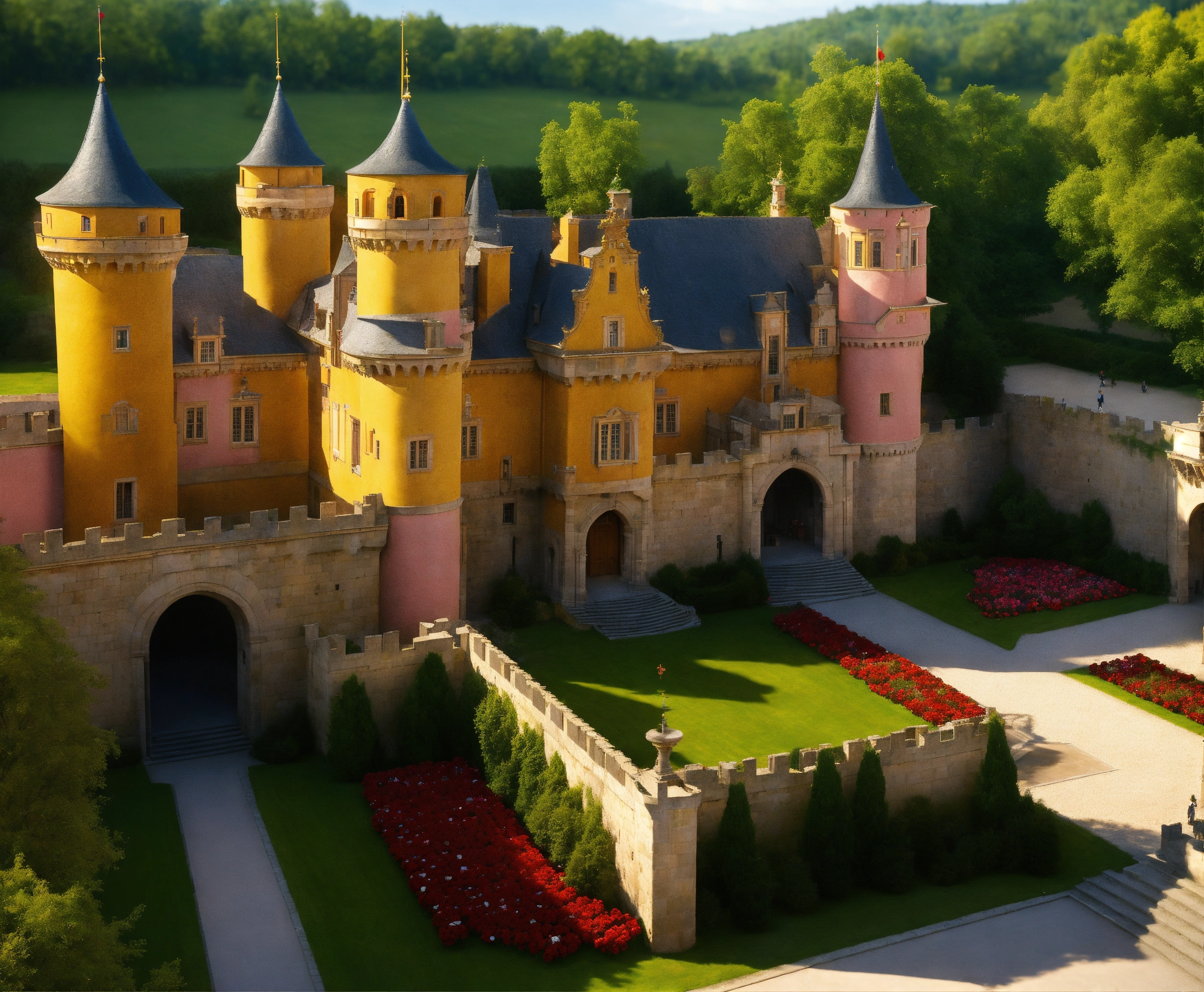 Lexica - Ultra realistic, photorealistic, bird's eye view of a small ...