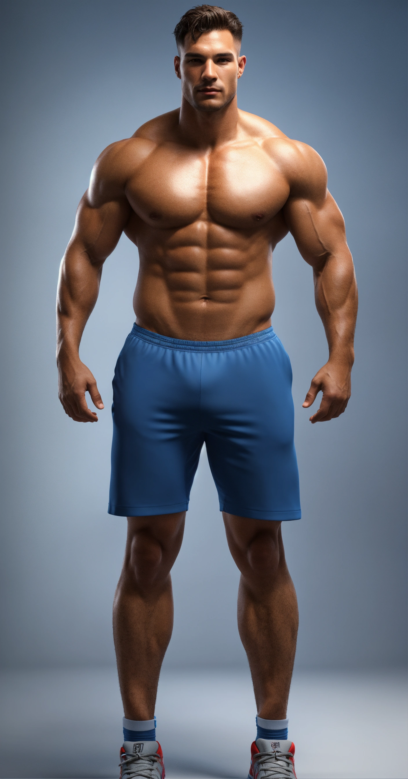 Lexica - A normal weight man fitness wear, full body, studio photo ...