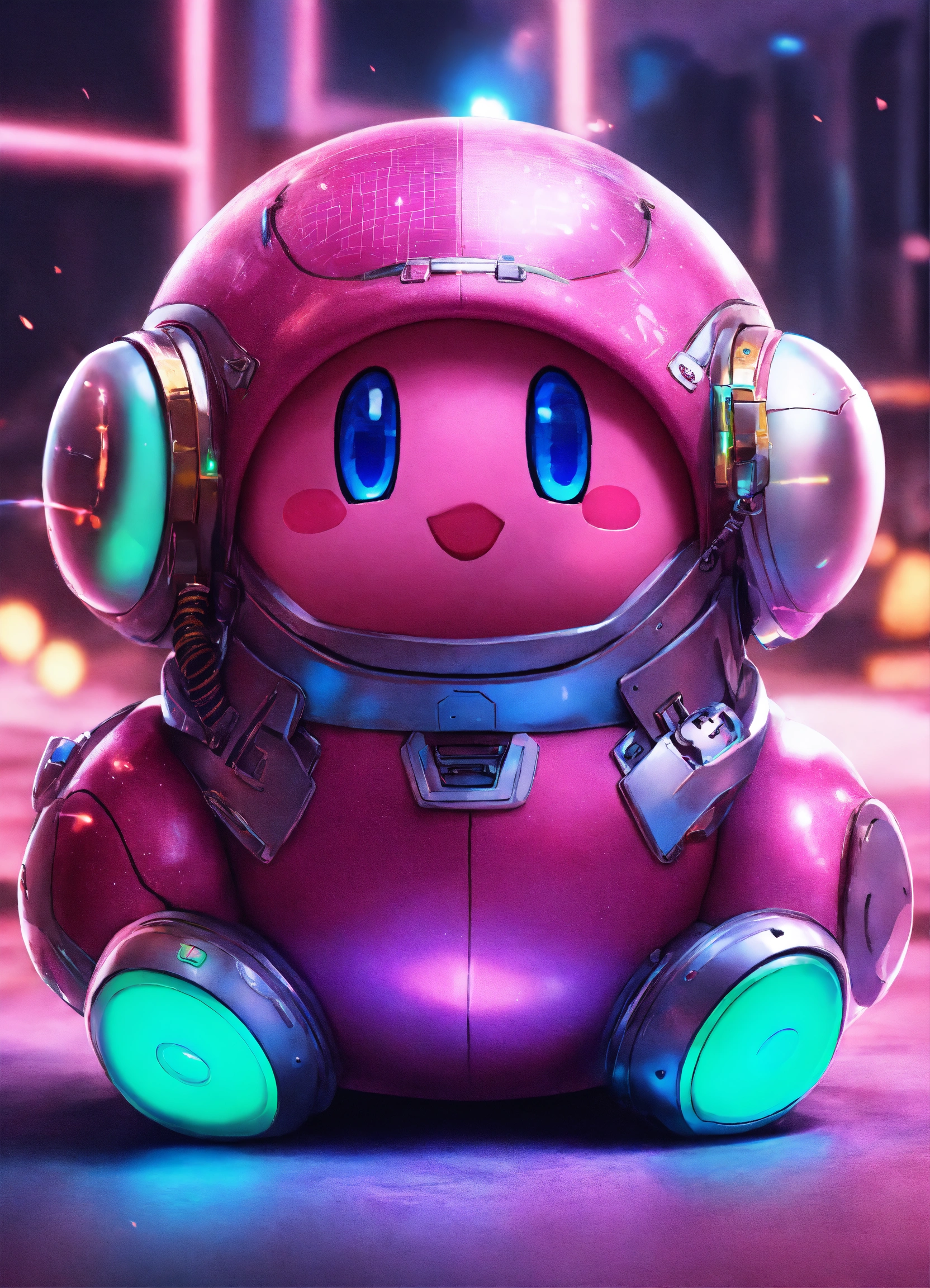 Lexica - A real photo of Cute Cyber Kirby