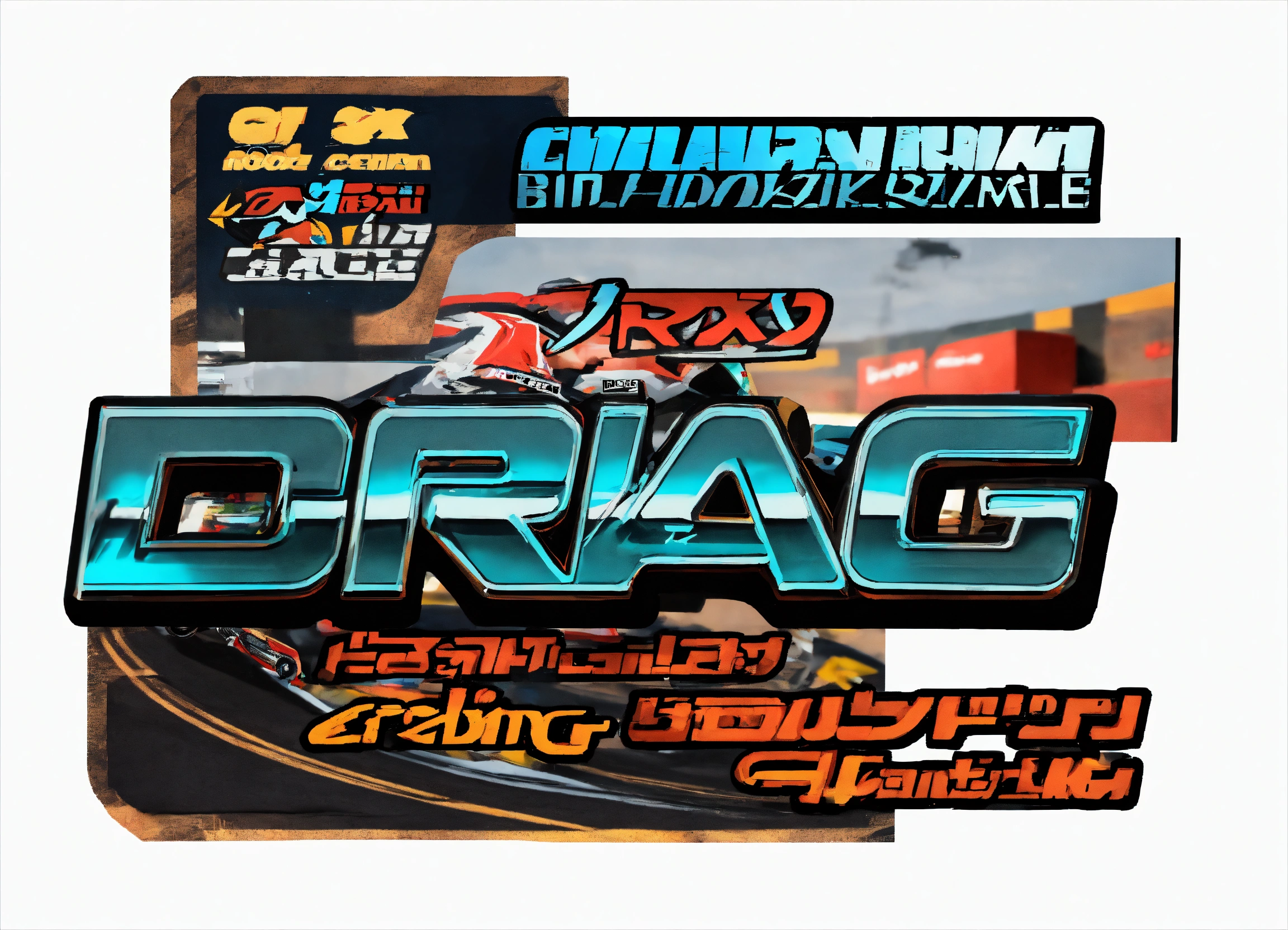 Lexica - Clean modern bike drag race car\ sticker