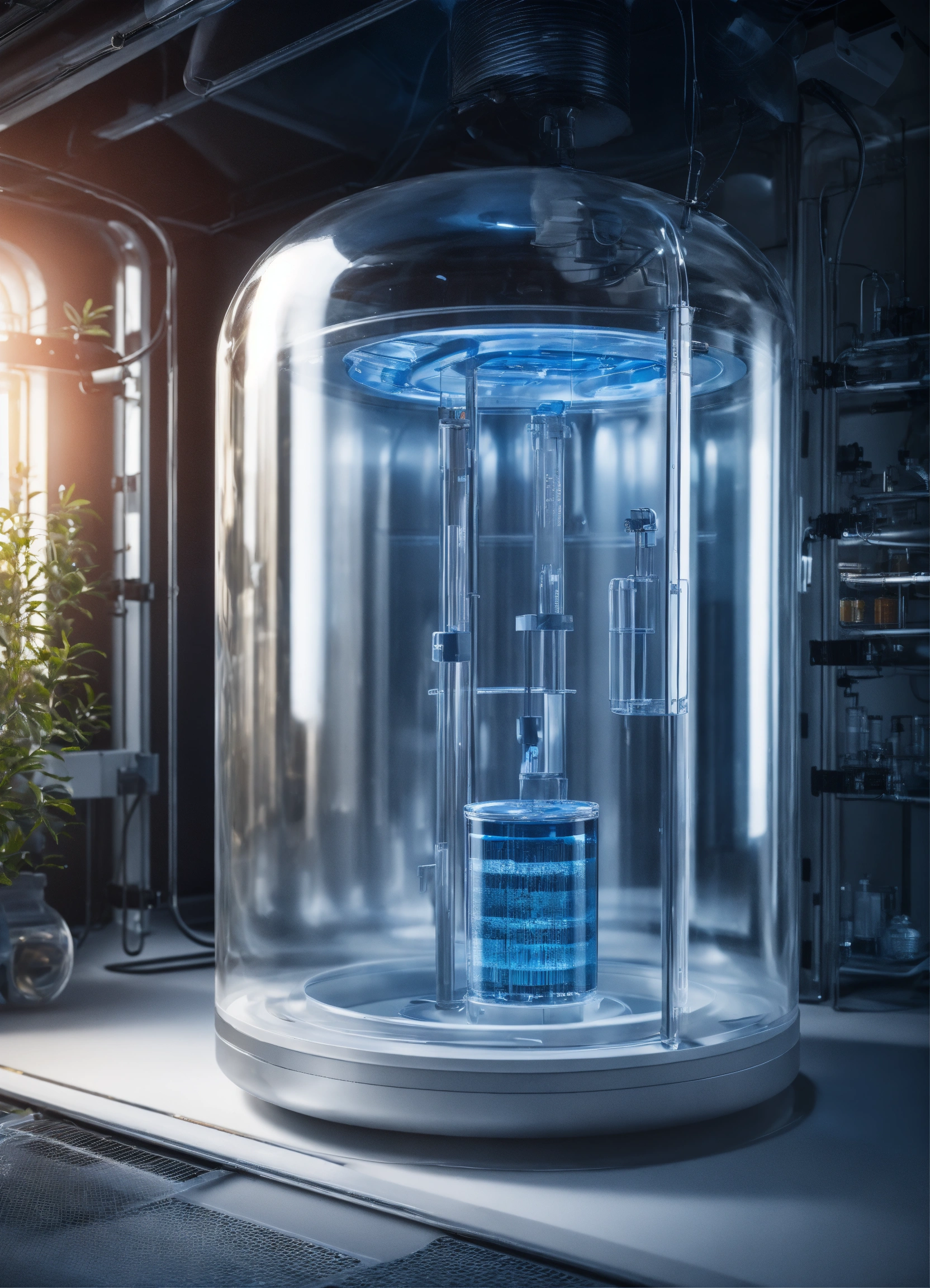 Lexica - Cryonics capsules, empty and full futuristic containers, glass ...