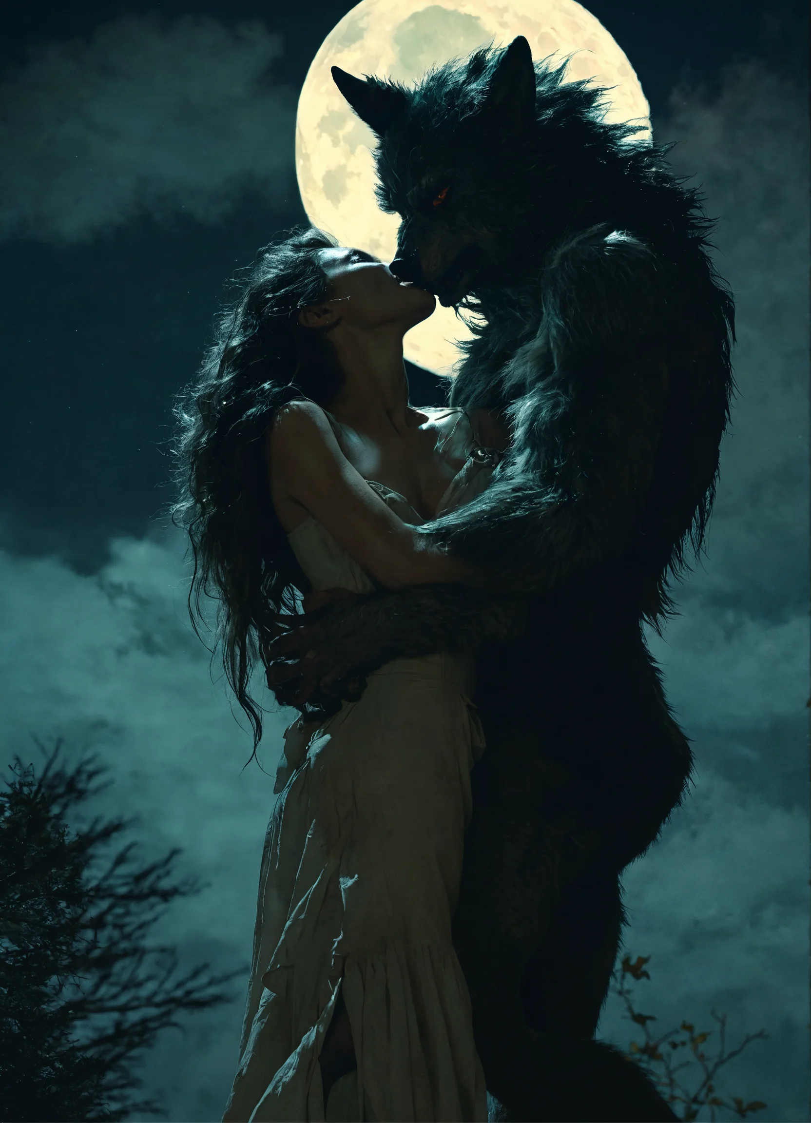 Lexica - Werewolf howling heartbreakingly standing at the moon and ...