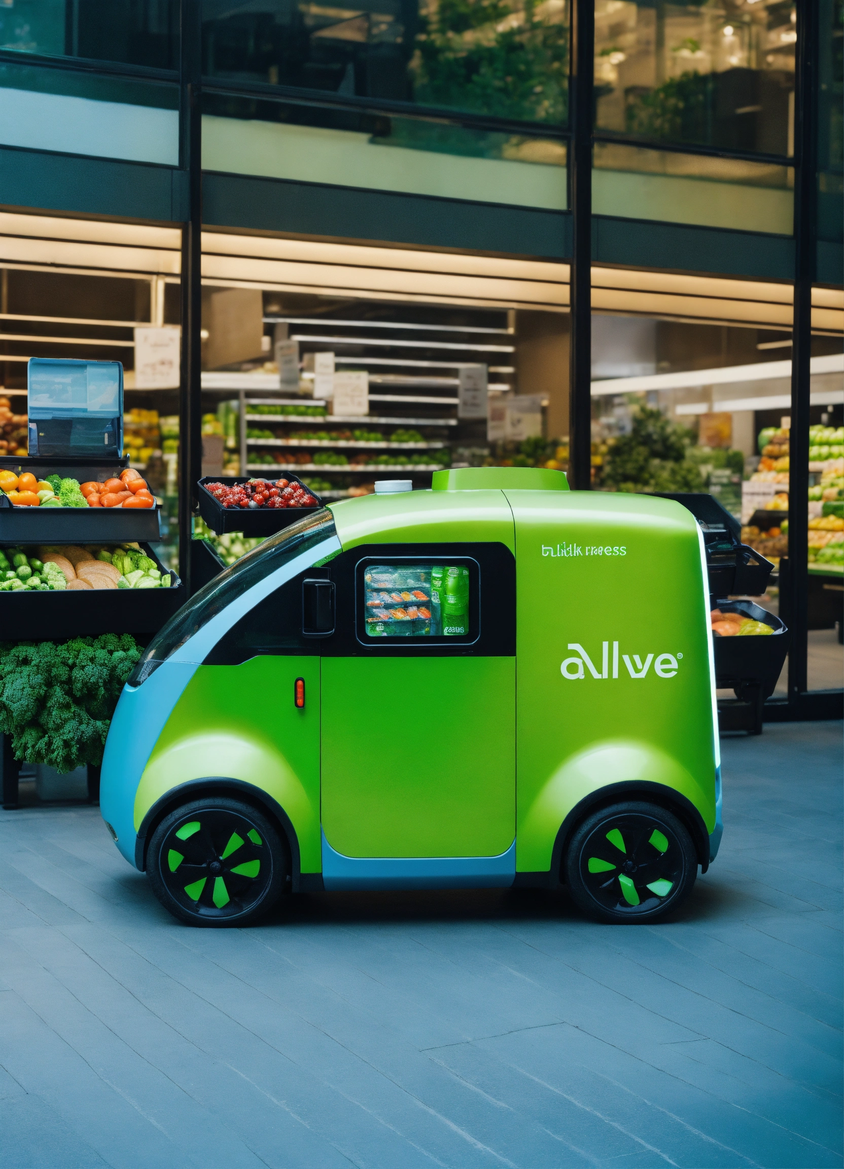 Lexica - Driverless Grocery Delivery Vehicle. Milk, Bread, Vegetables ...