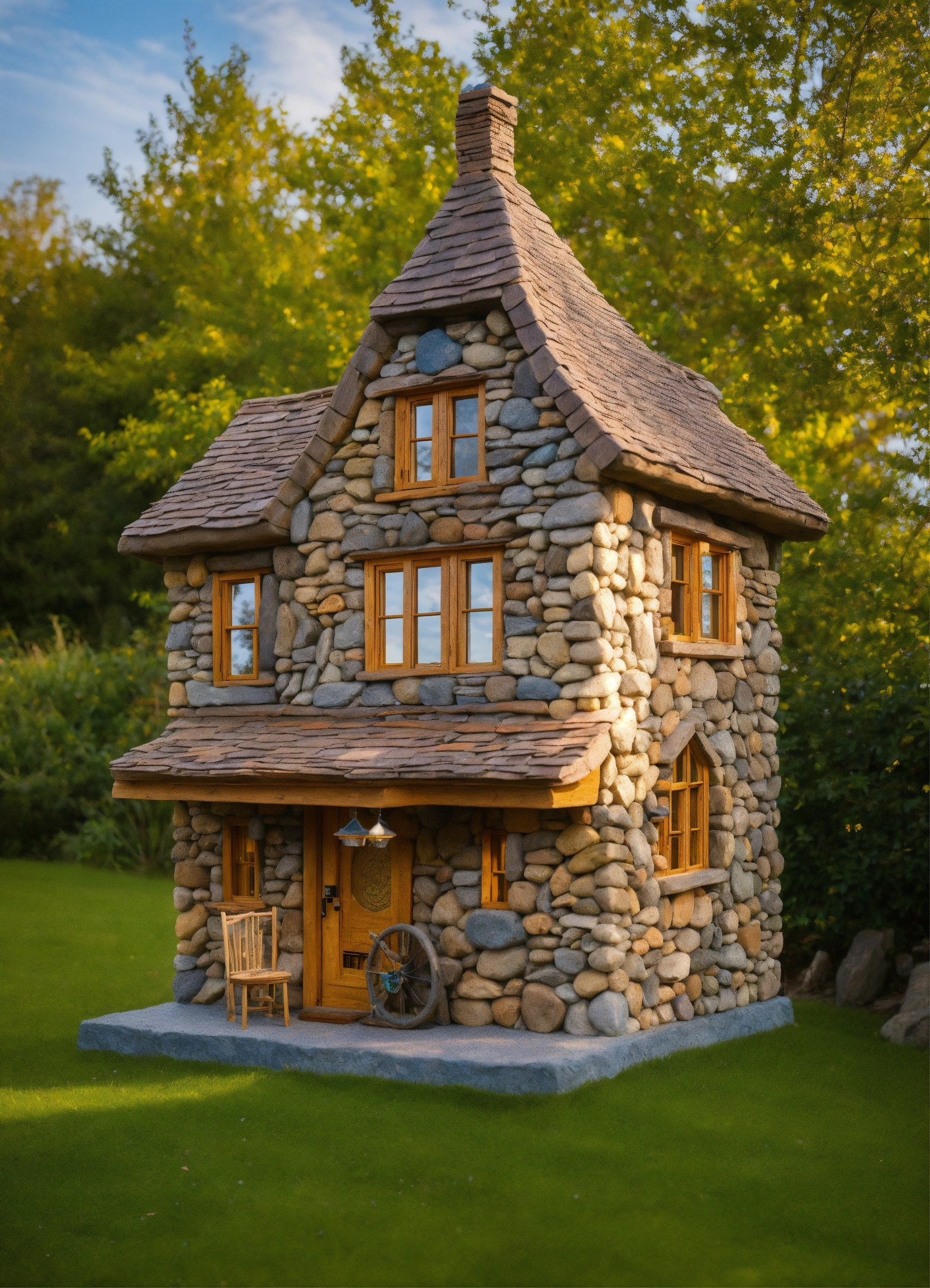 Lexica - An ancient stone cottage hand made meditative sculptured tiny ...