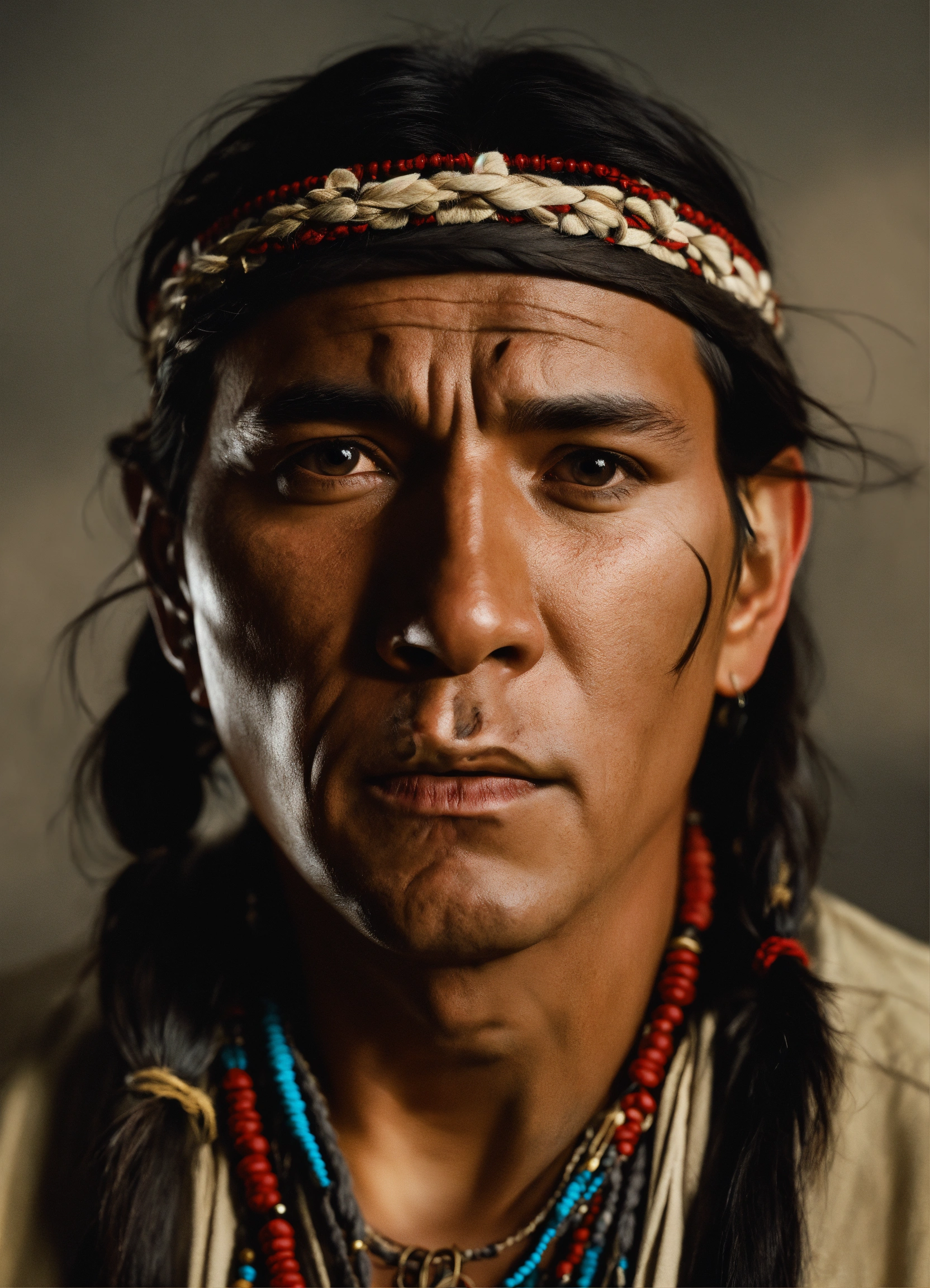 Lexica - Native american man scared expressive no shadow realistic ...