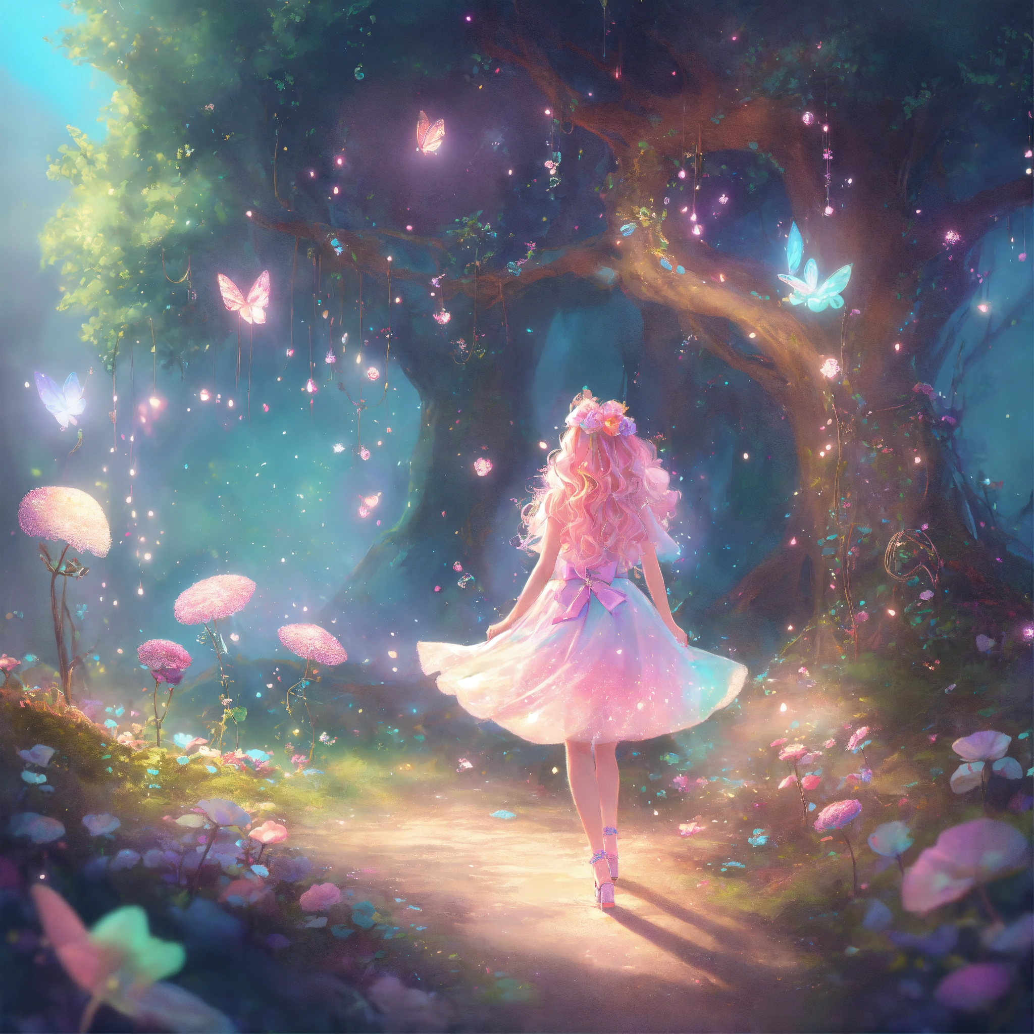 Lexica - Shabby chic dreamy glowums pastel woodland freckled fairygirl ...