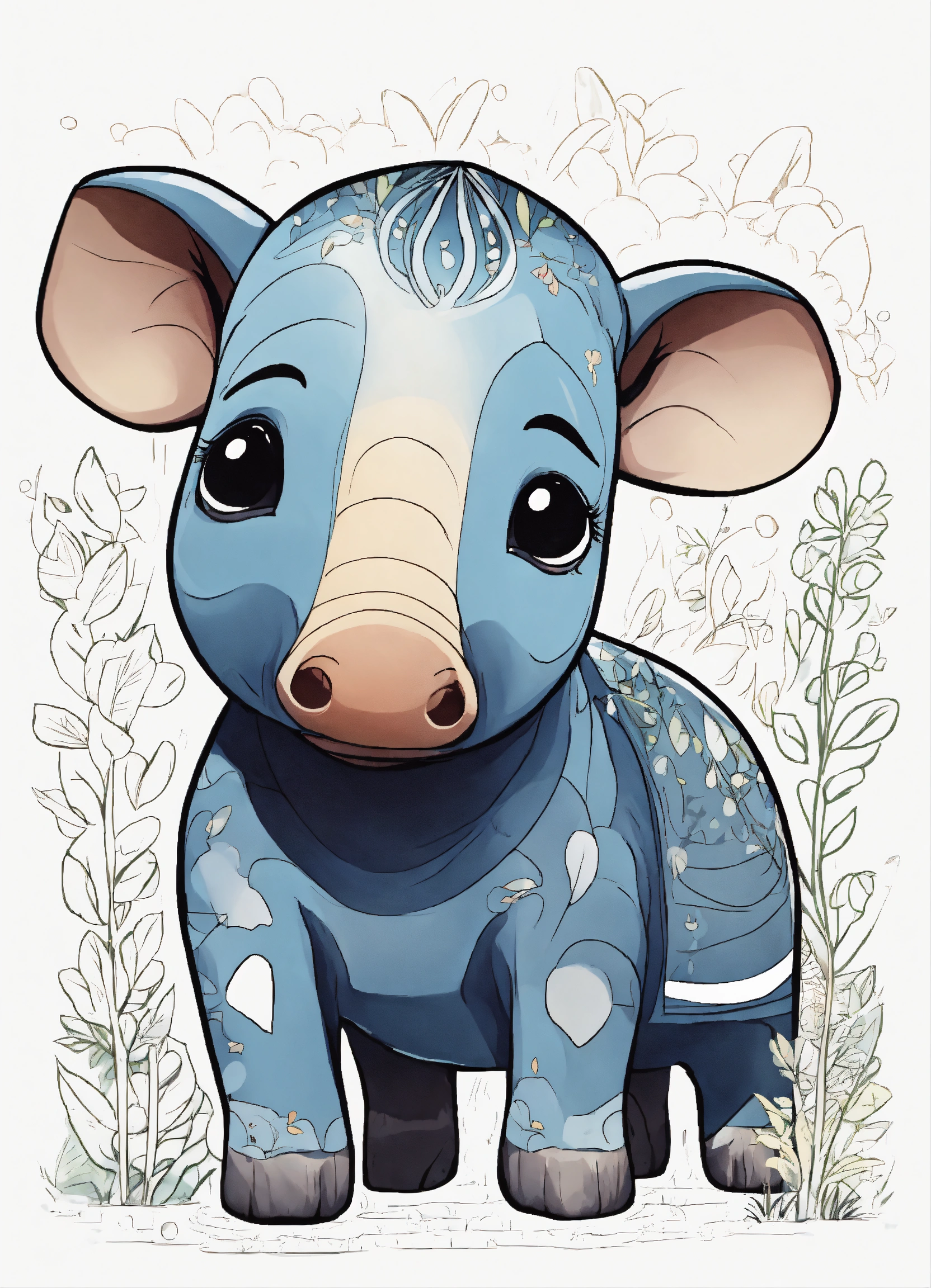 Lexica - Generate a cute Tapir of the selve, 4K resolution, cartoon ...