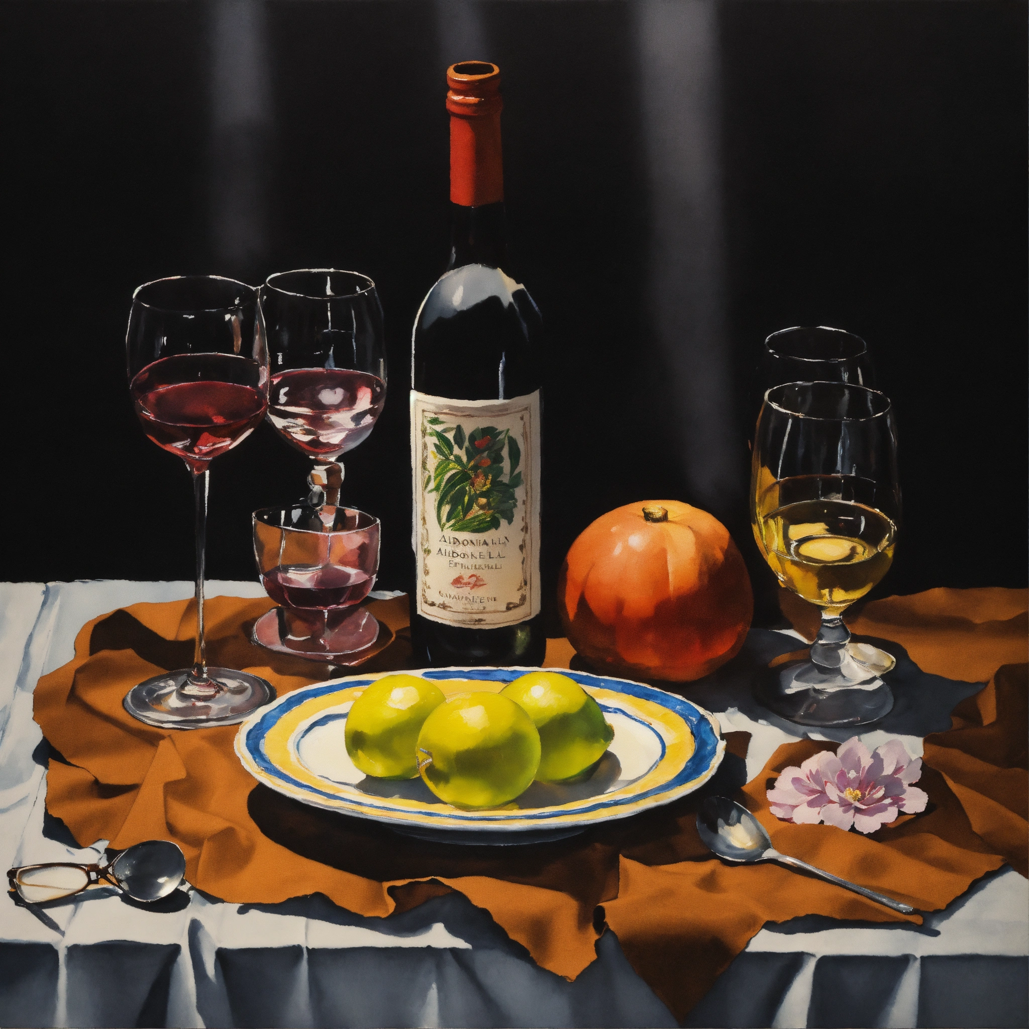 Lexica - Birds eye view a photorealistic 3D still life painting in the ...