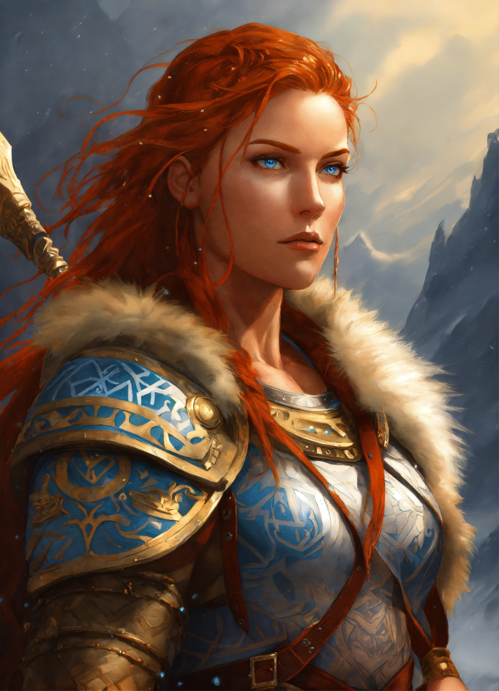 Lexica - Fantasy Art, muscular shieldmaiden, strong, buff, tall, bulky ...