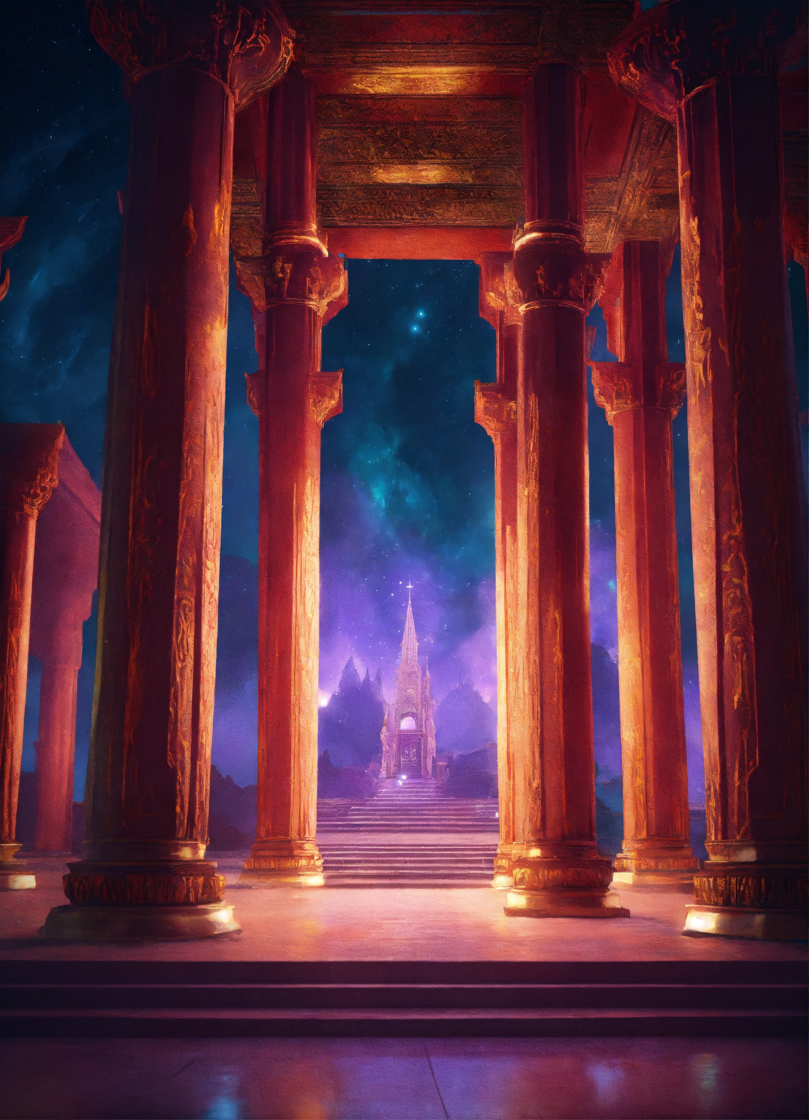 Lexica - Magic Temple Ethereal Pillars 8K