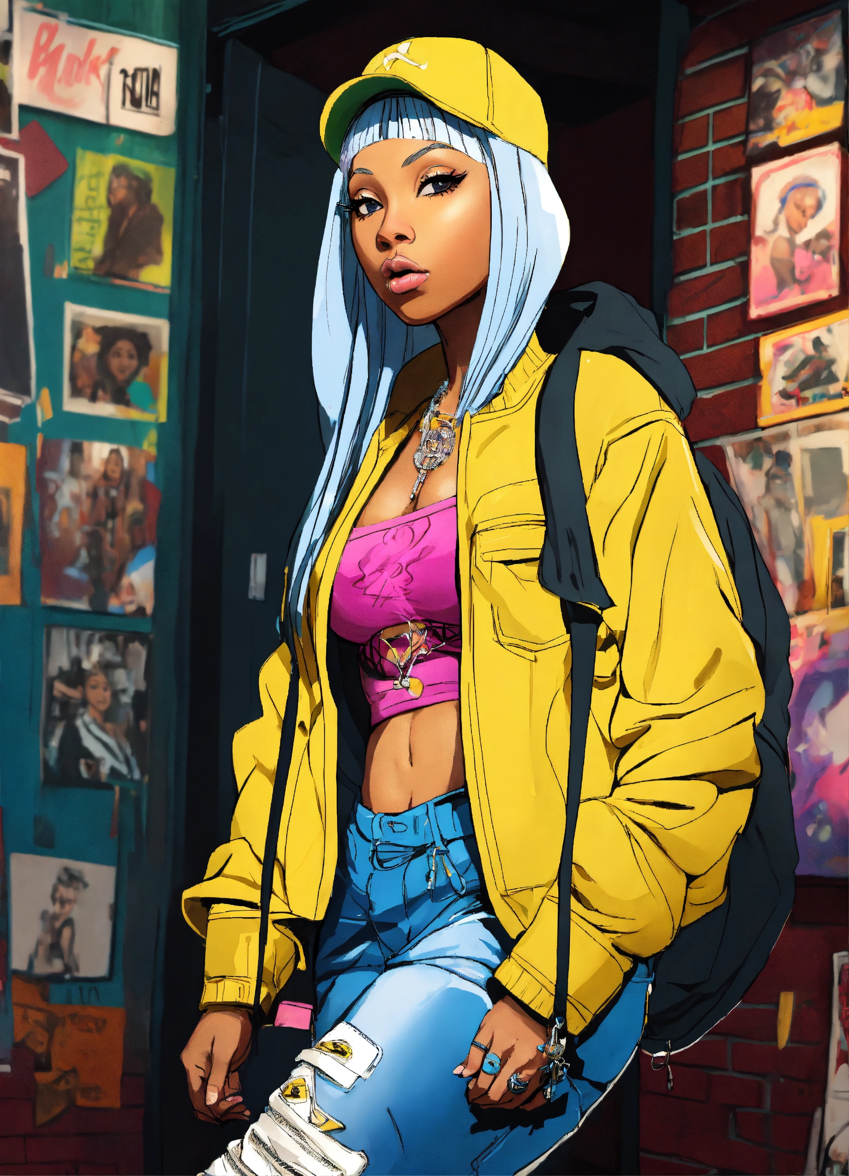 Lexica - Hip hop art style Nicki Minaj boondocks full body