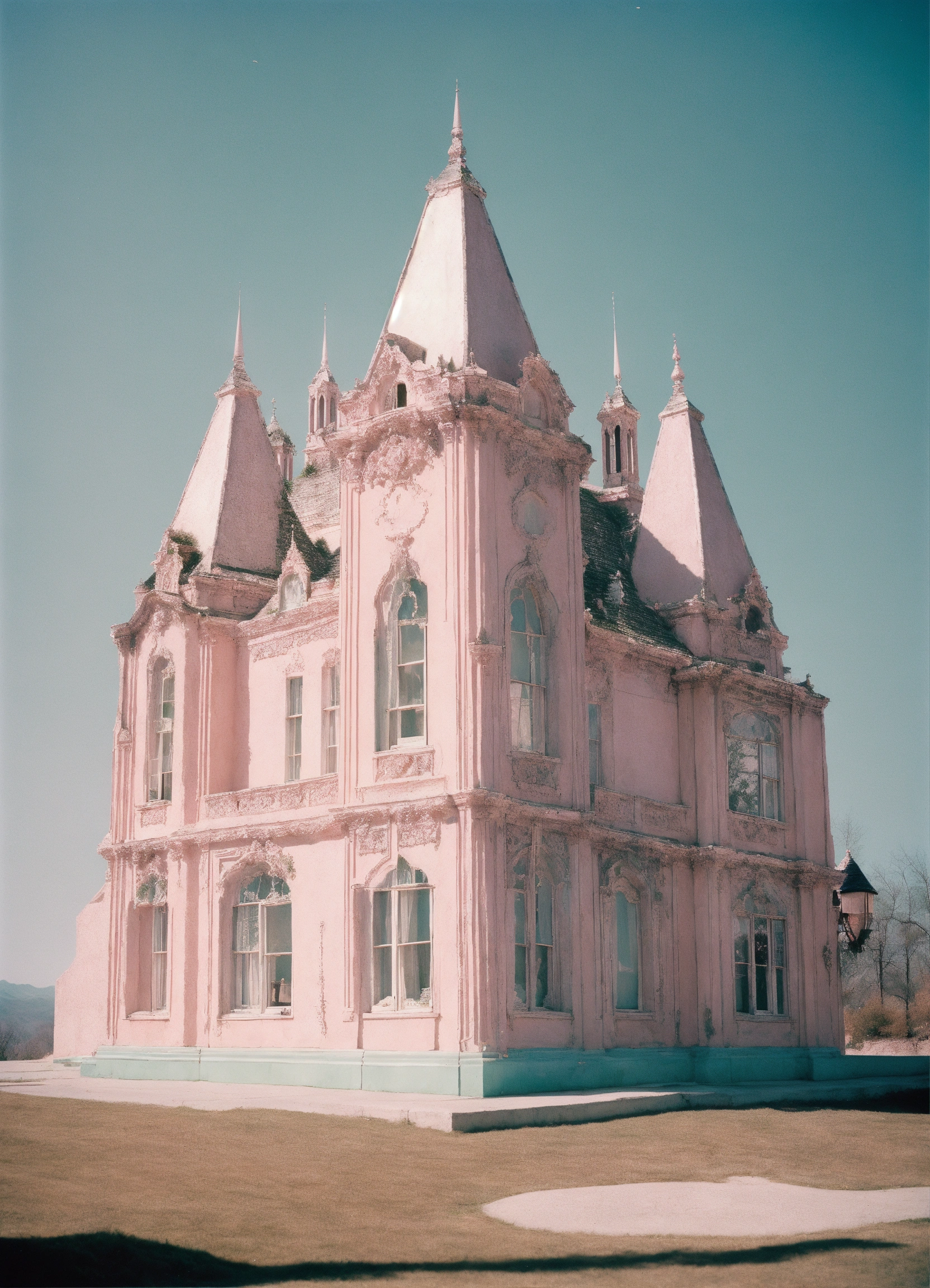 Lexica - Crystal castle, analog photography, pale colors