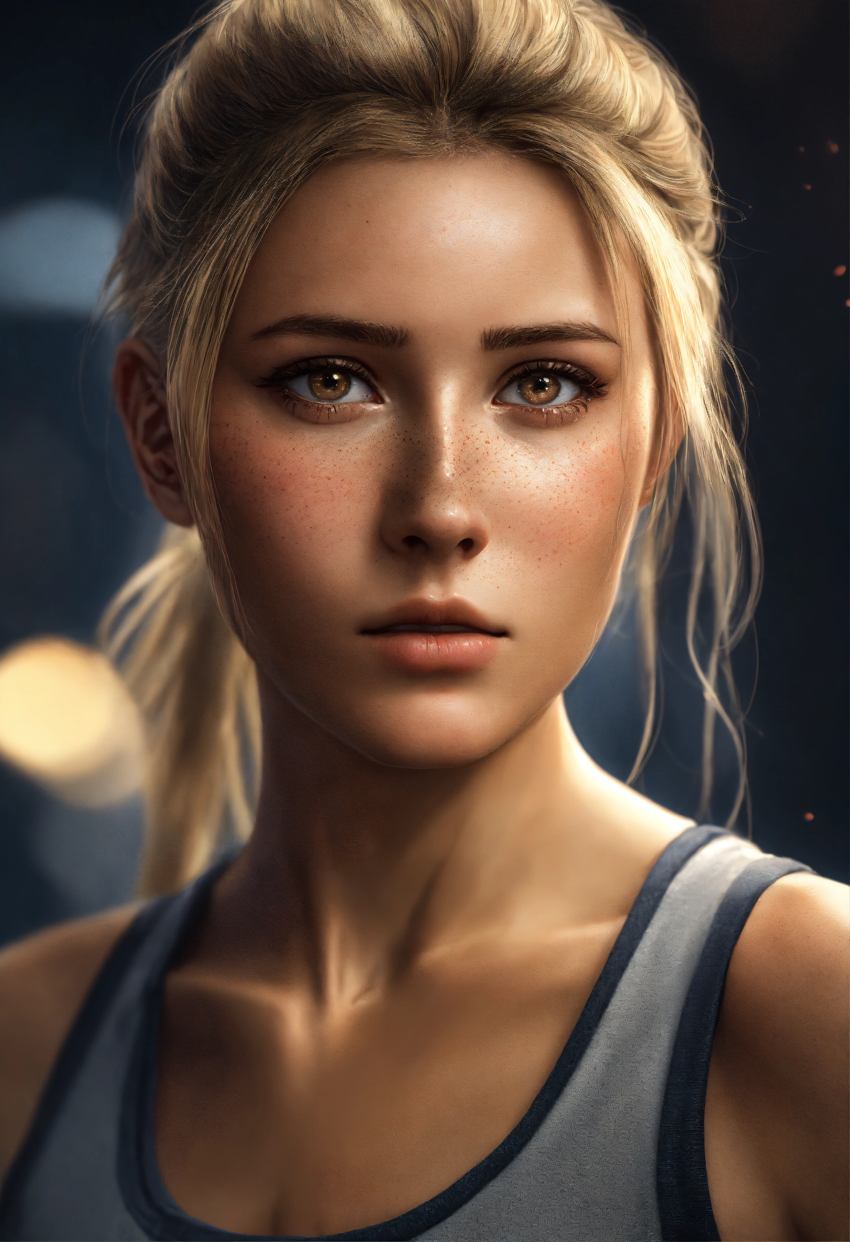 Lexica - A realistic photo of a 22 years old woman with brown shiny ...