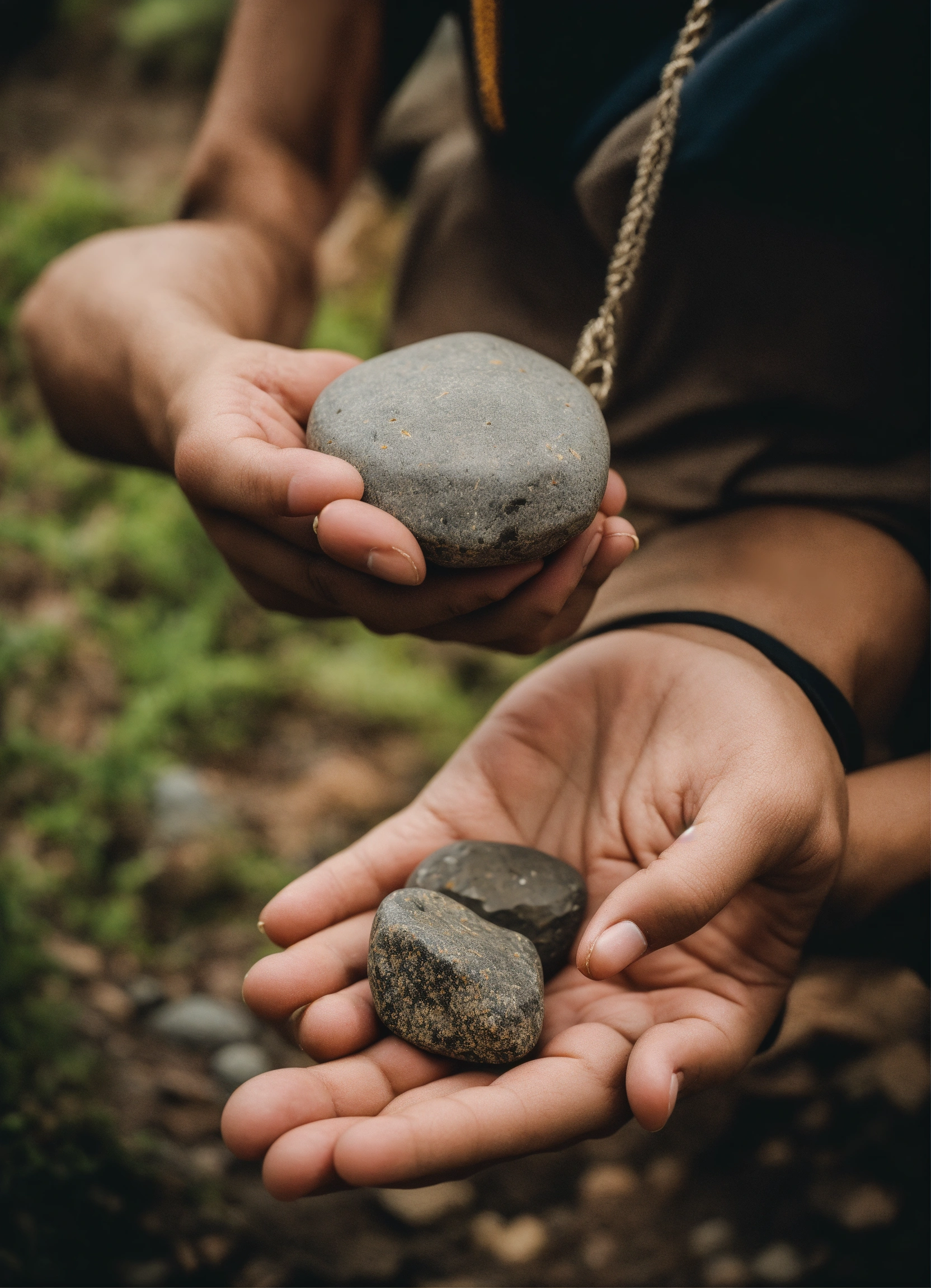 Lexica - A person holding a rock