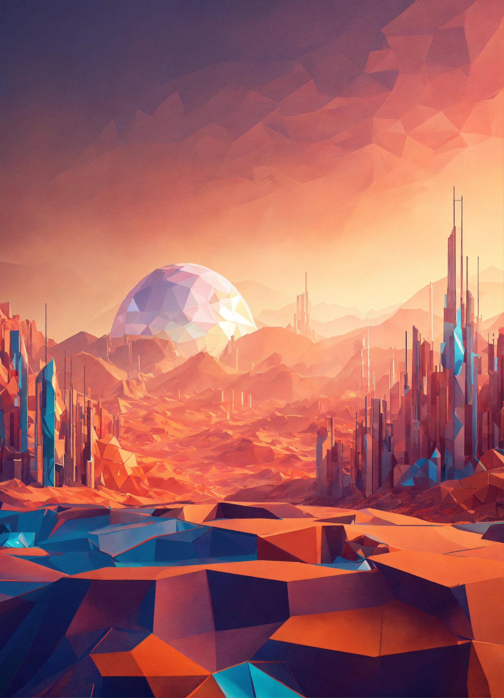 Lexica - A minimalistic cinematic low poly attractive background for ...