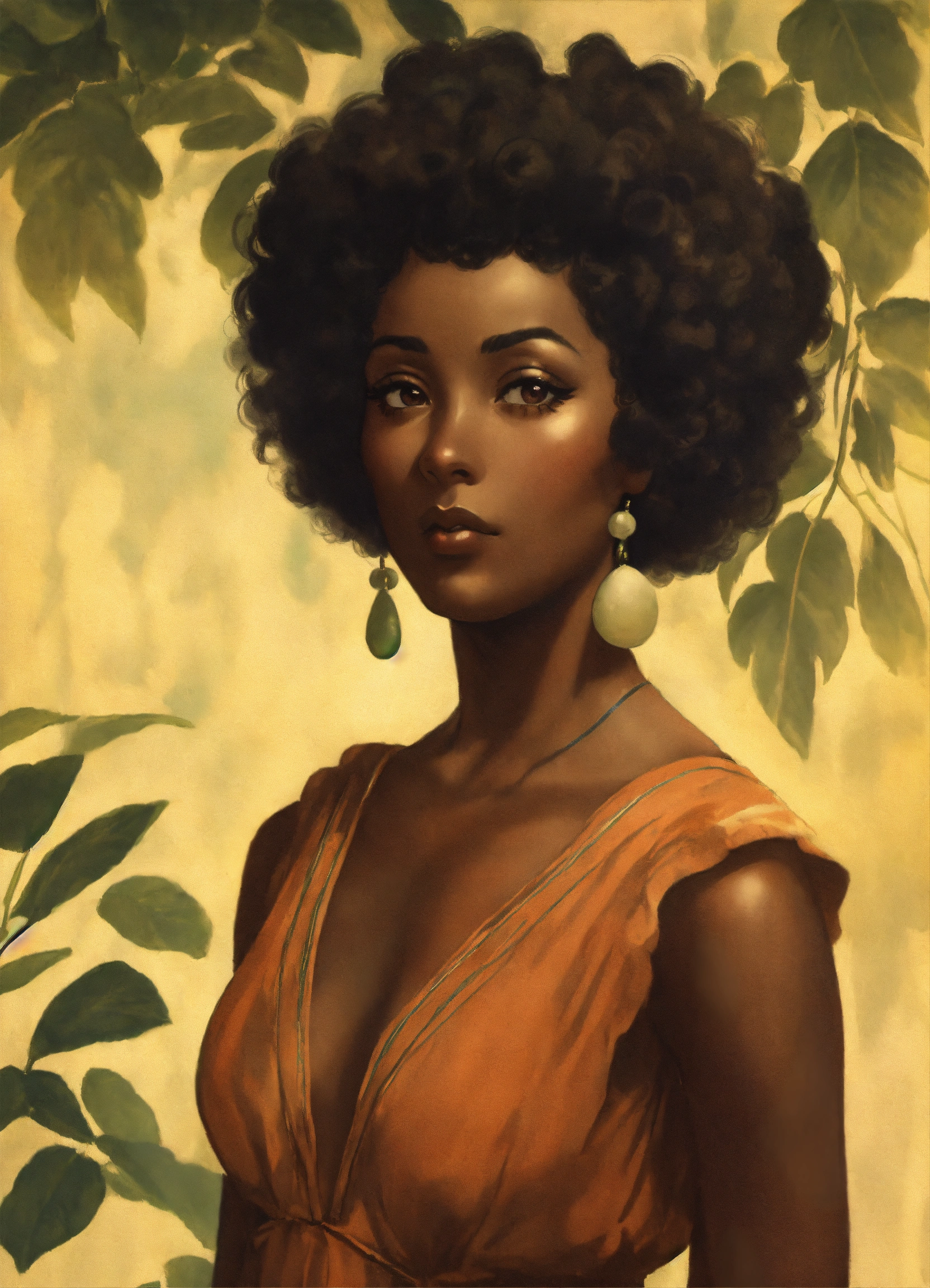 Lexica - A 1930s portrait of an extremely beautiful black-skinned black