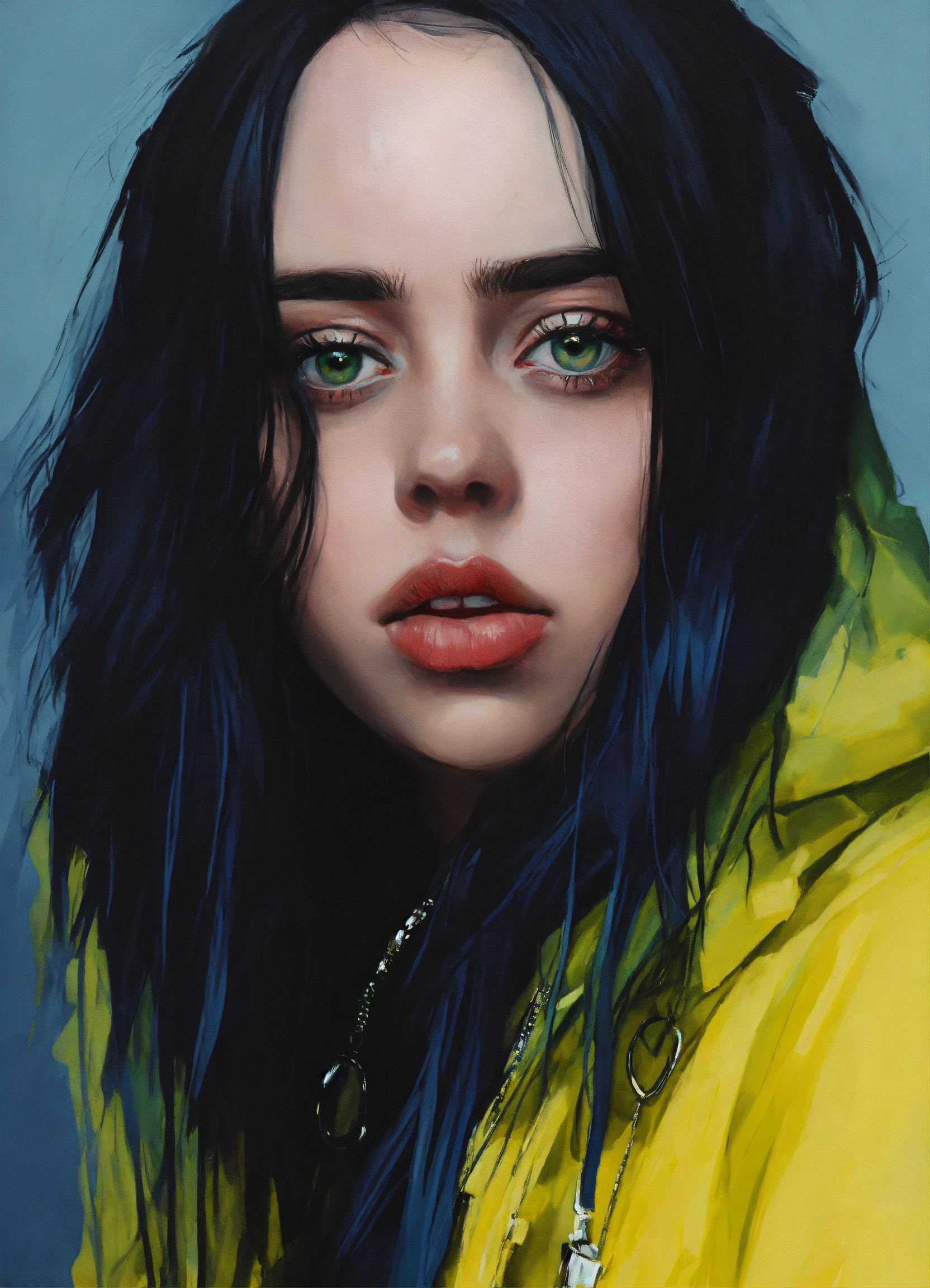 Lexica Billie Eilish Dark Portret