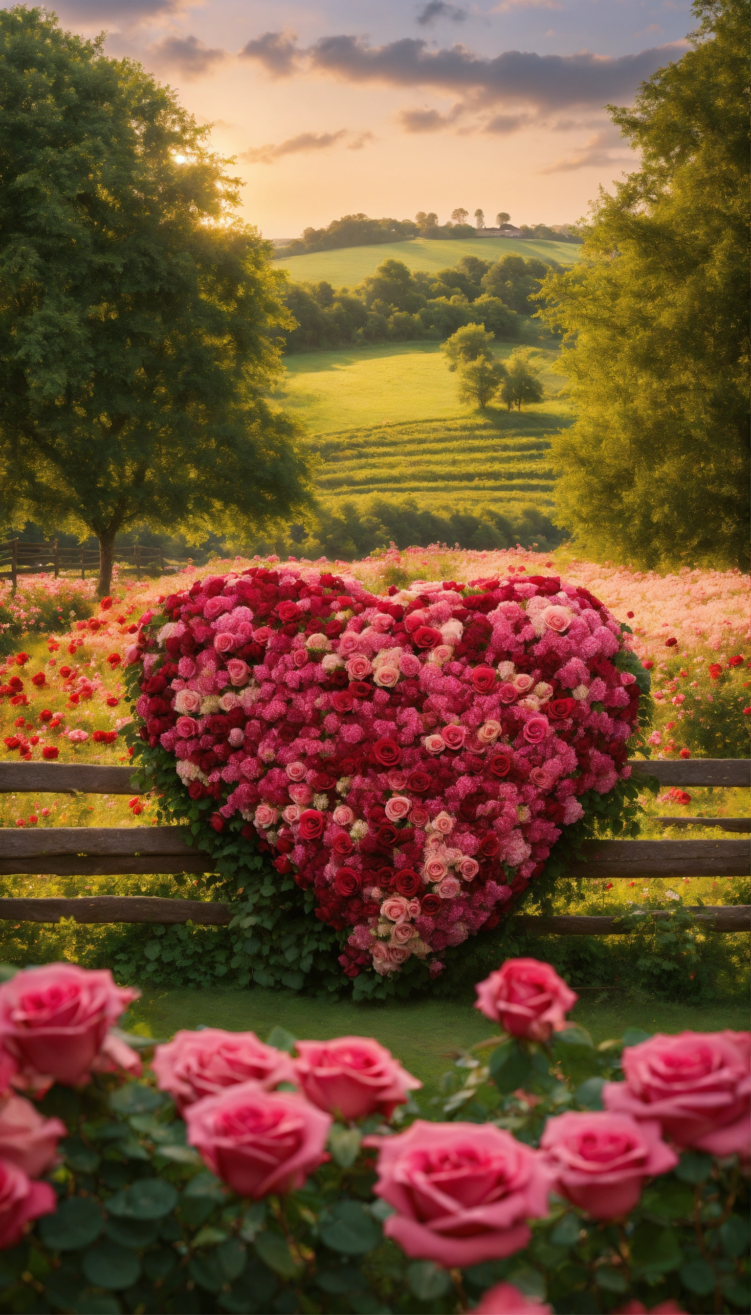 Lexica - A big heart in the countryside with roses
