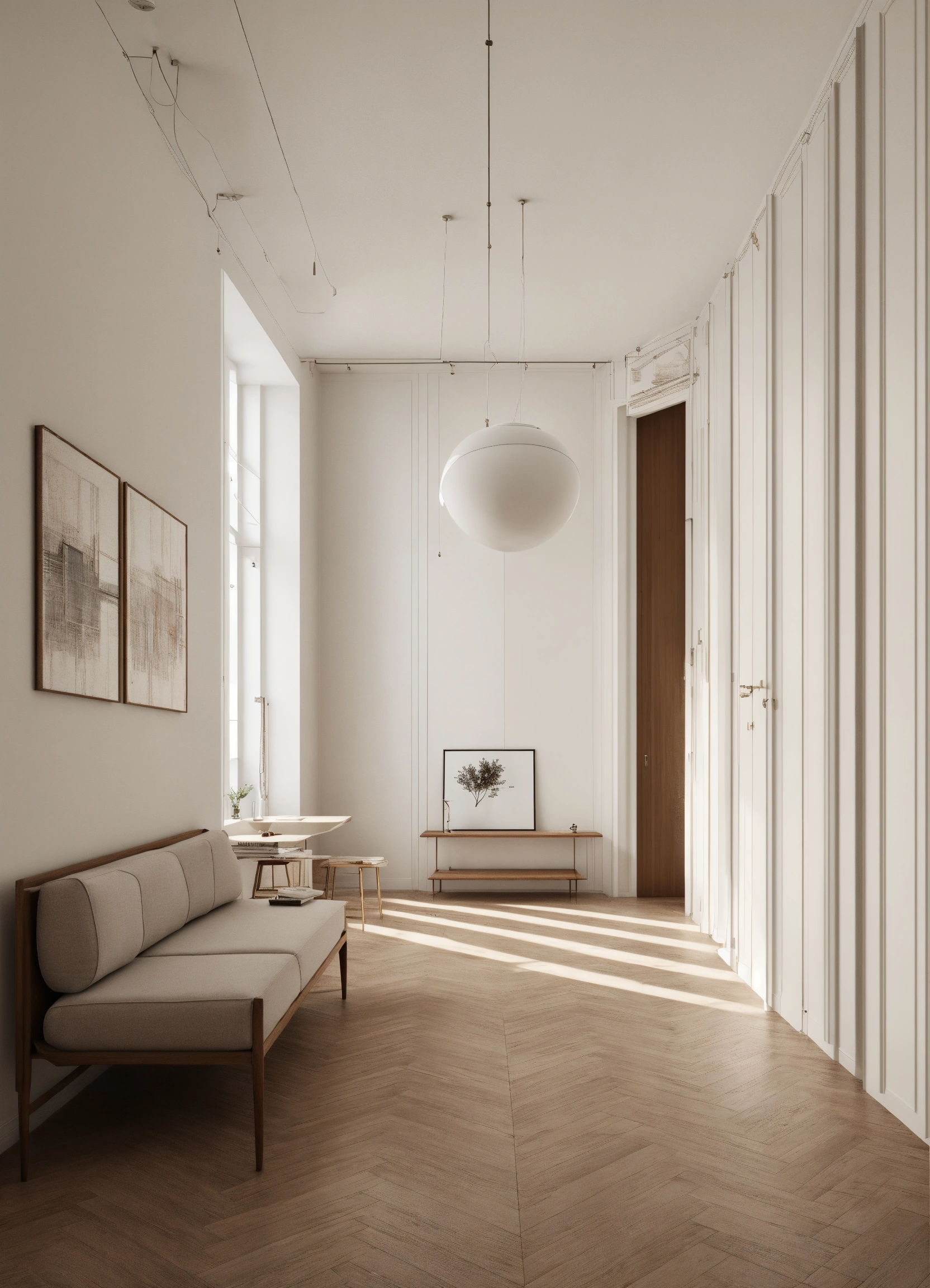 Lexica - Hall ussr interior design minimalism white color