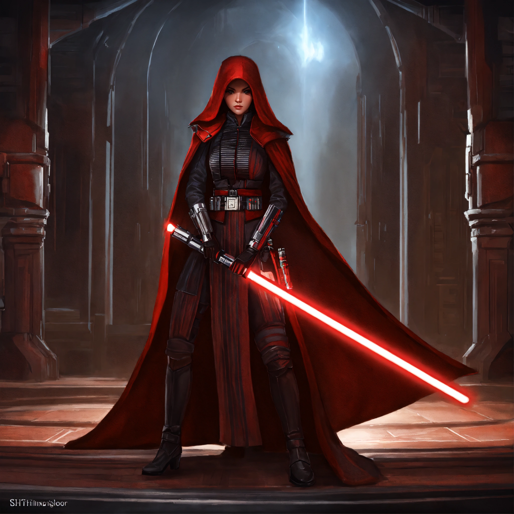 Lexica - Sith Inquisitor female with lightsaber