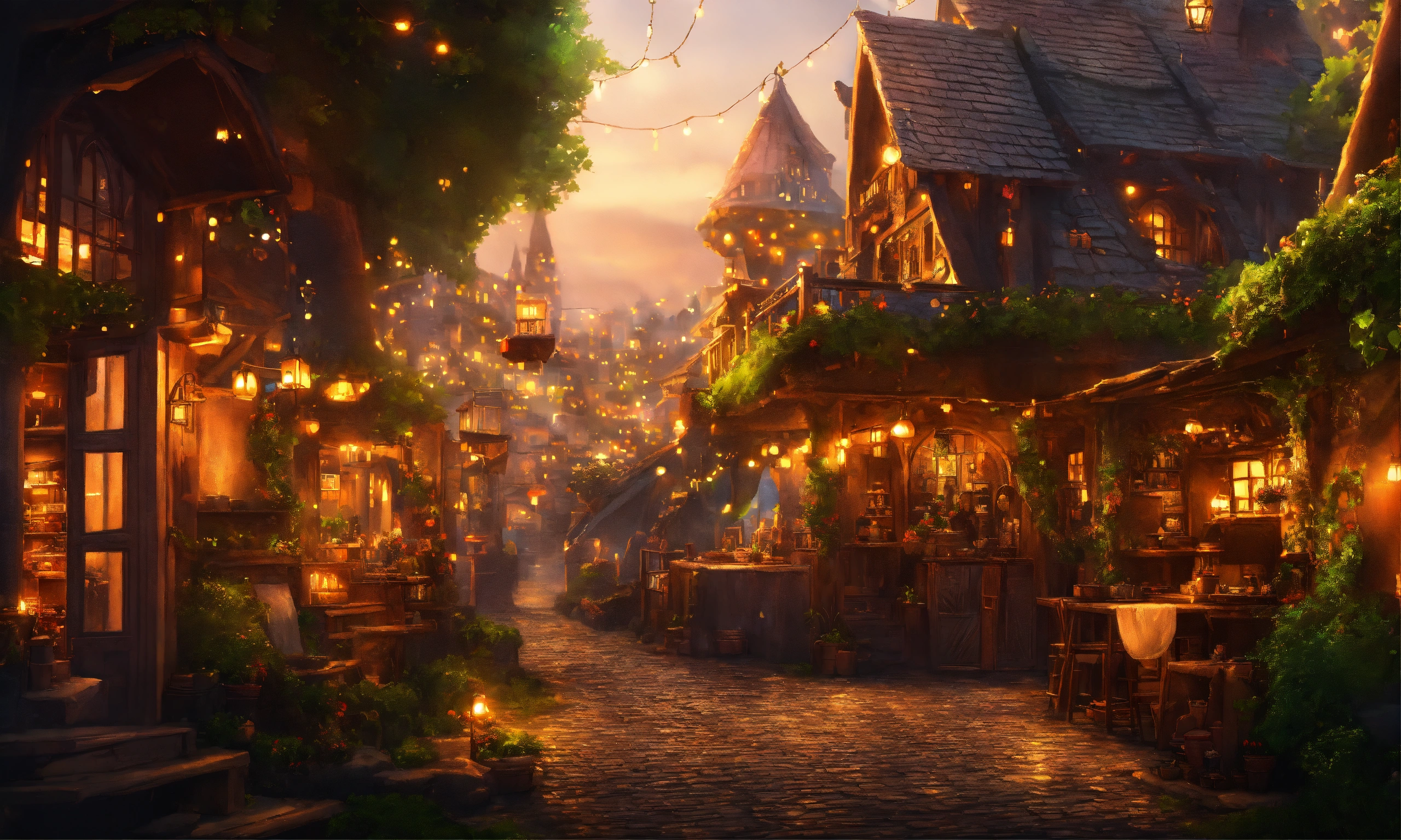 Lexica - Epic shot of ultra detailed and cozy elves city with many ...