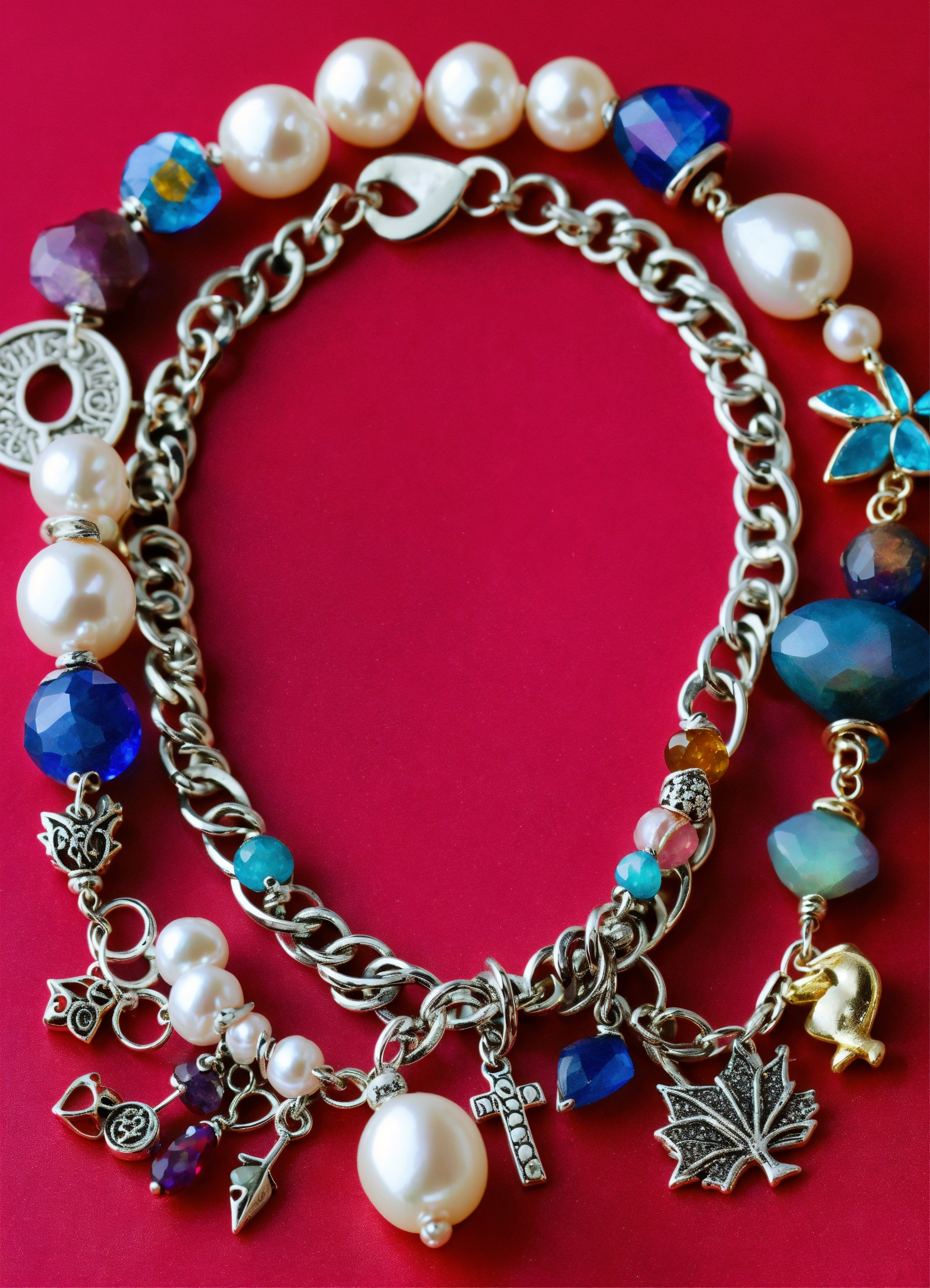 Lexica A mix of different types of charms and charms on a pearl and