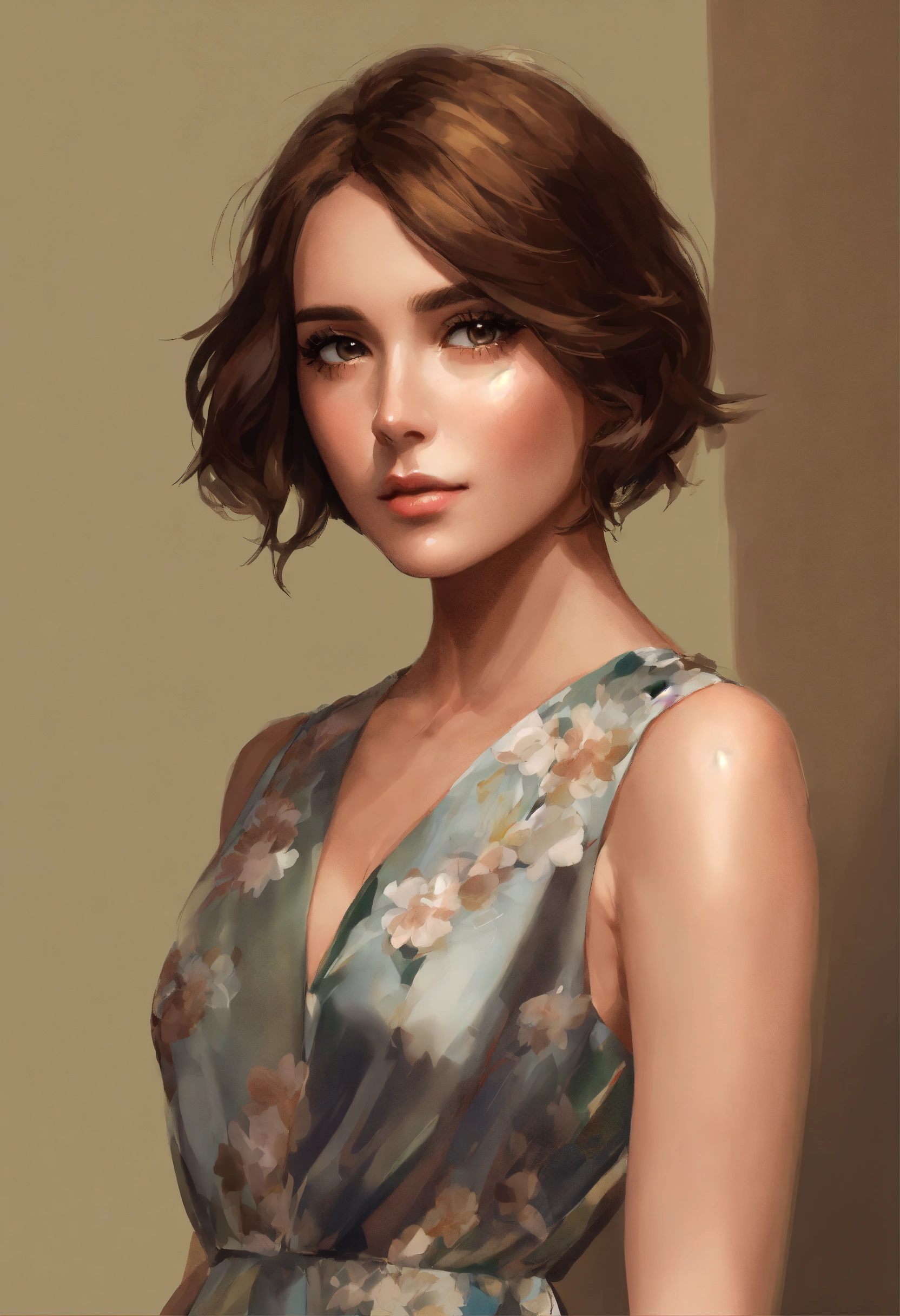 Lexica - A digital portrait of a female fashion designer. She has short ...