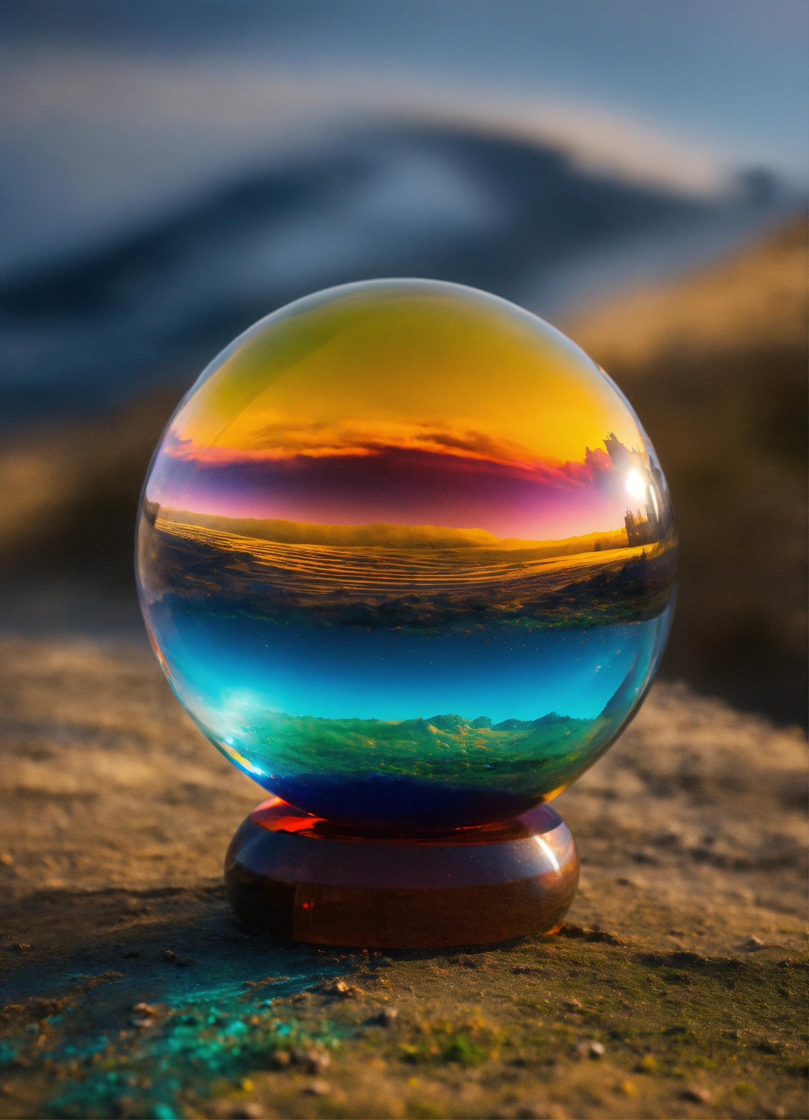 Lexica - A transparent colorful sphere
