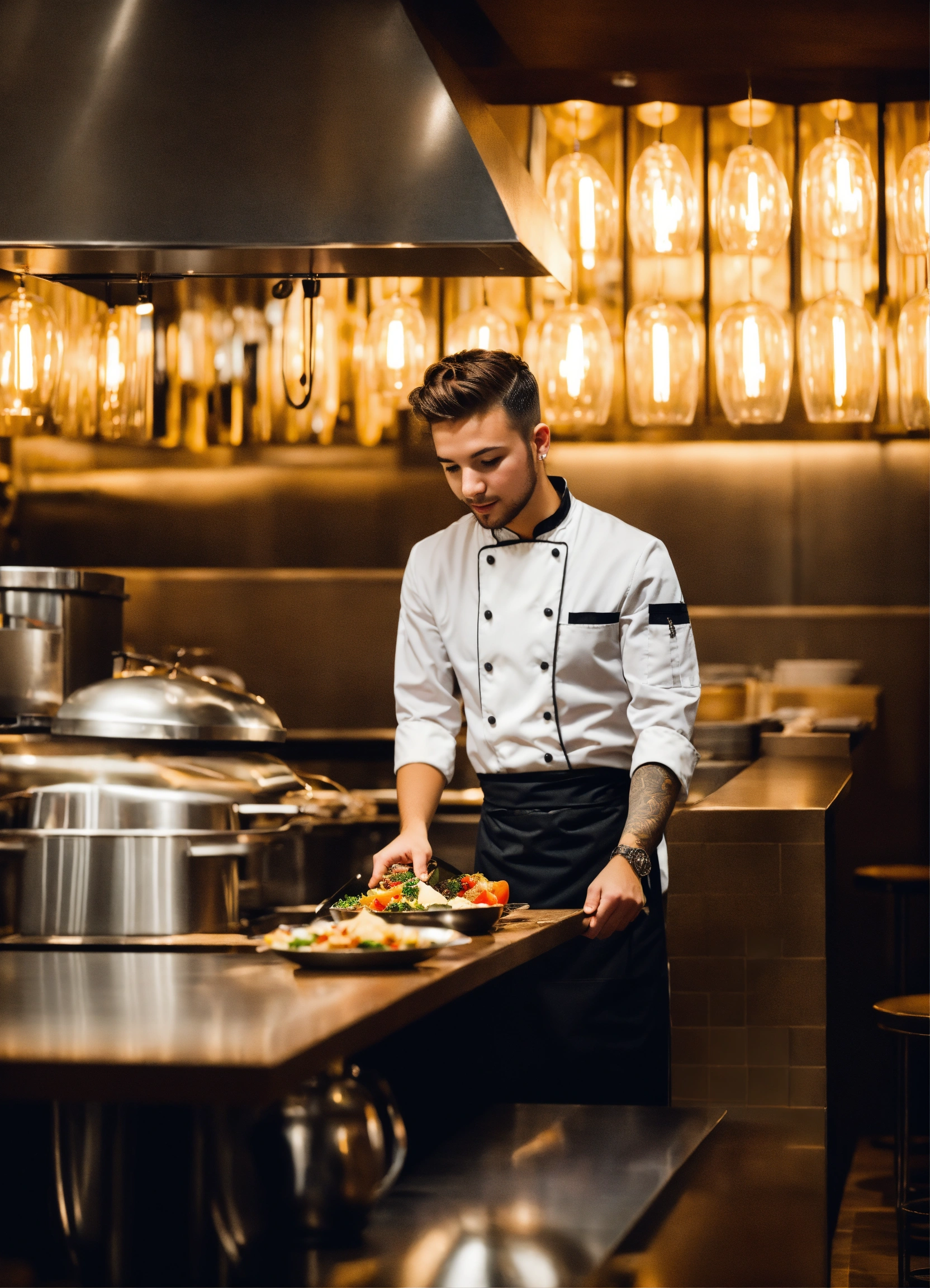 Lexica - Une belle jeune chef de cuisine parlant à son équipe de ...