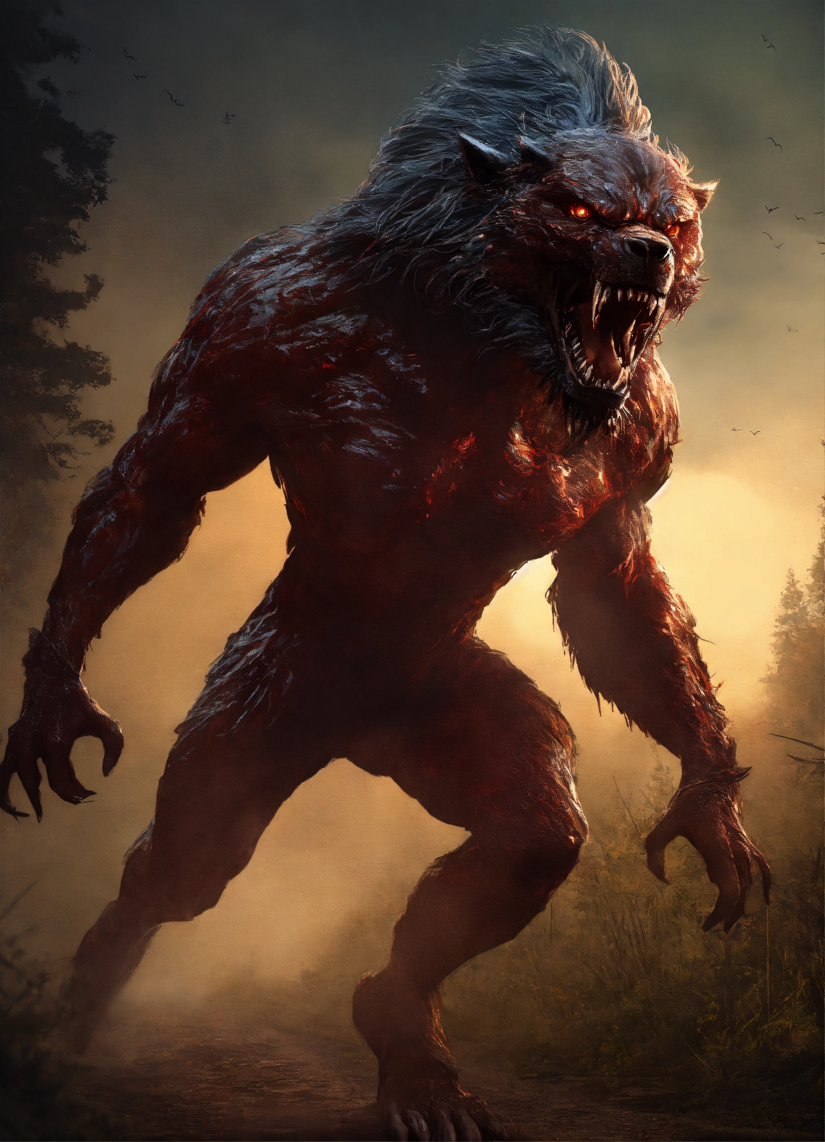 Lexica - Terrifying SKINWALKER Running In Ultra Realistic Style