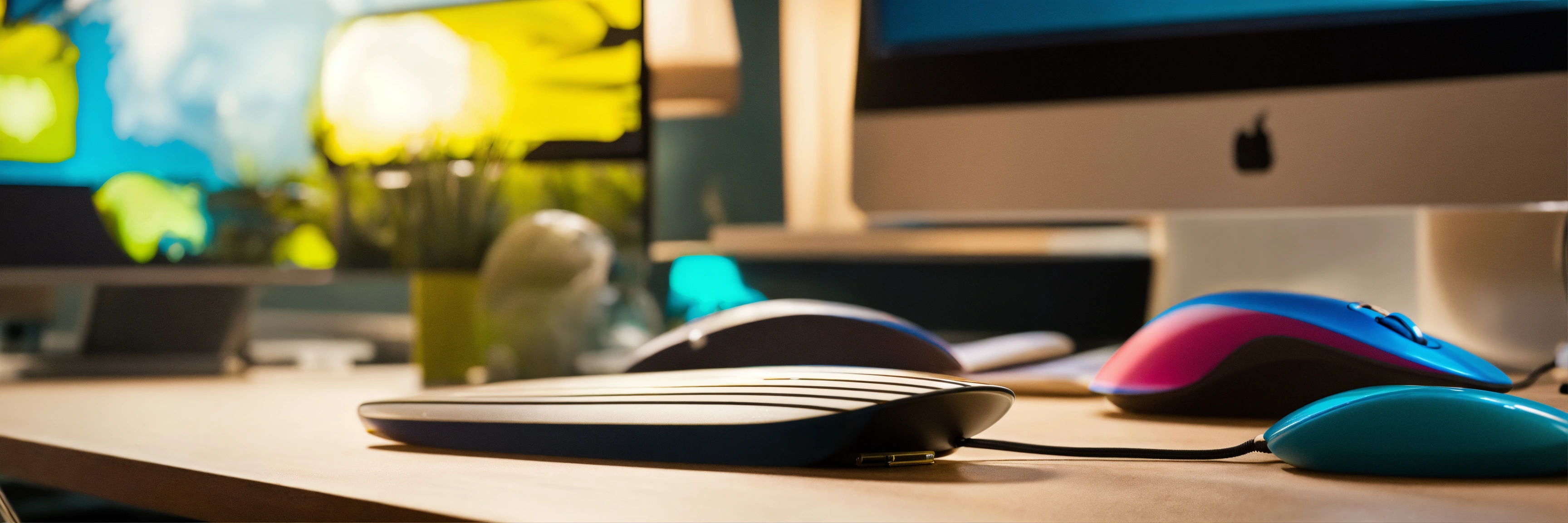 Lexica - Computer mouses surfboards on the desk