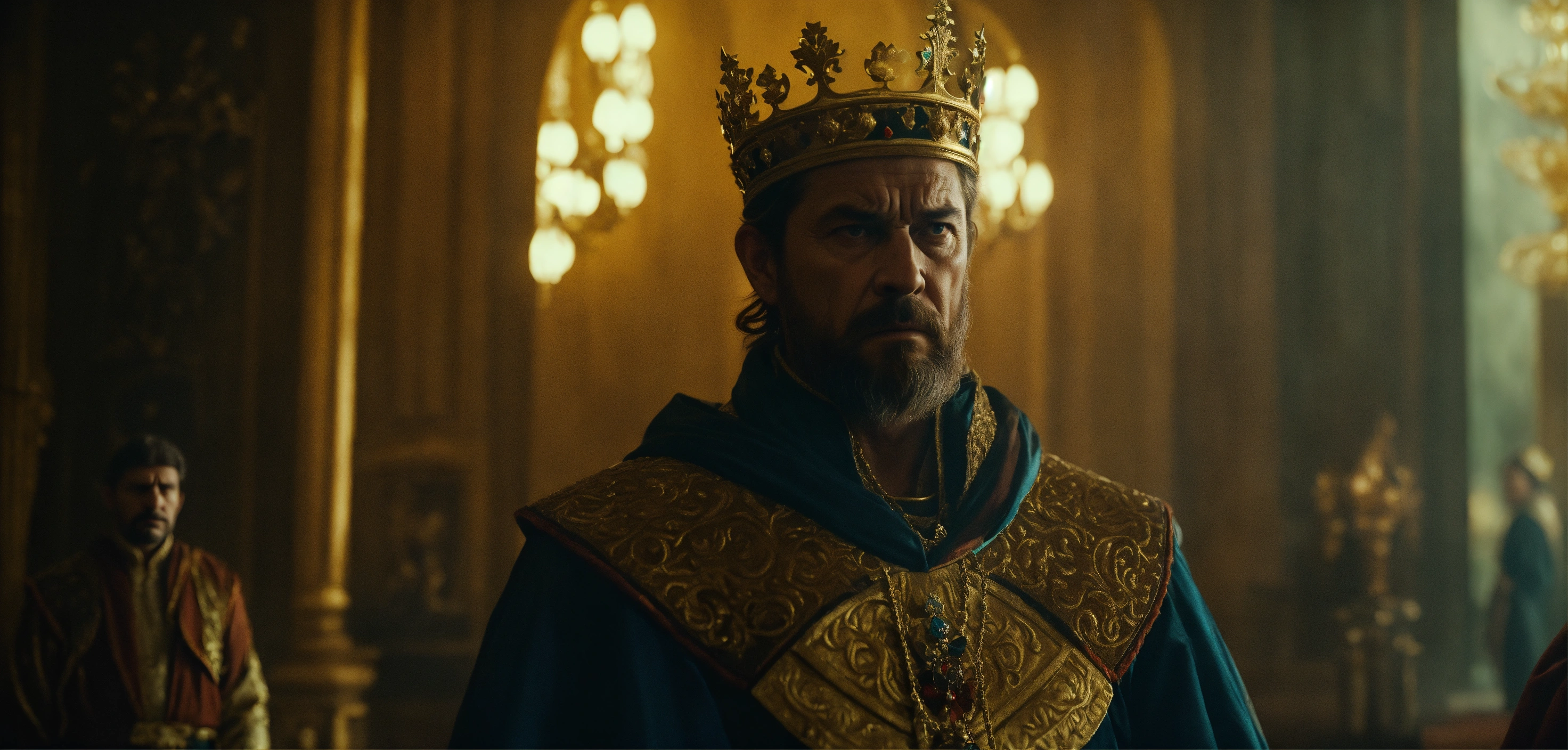 Lexica - A evil portrait of a cruel and angry King waiting for someone ...