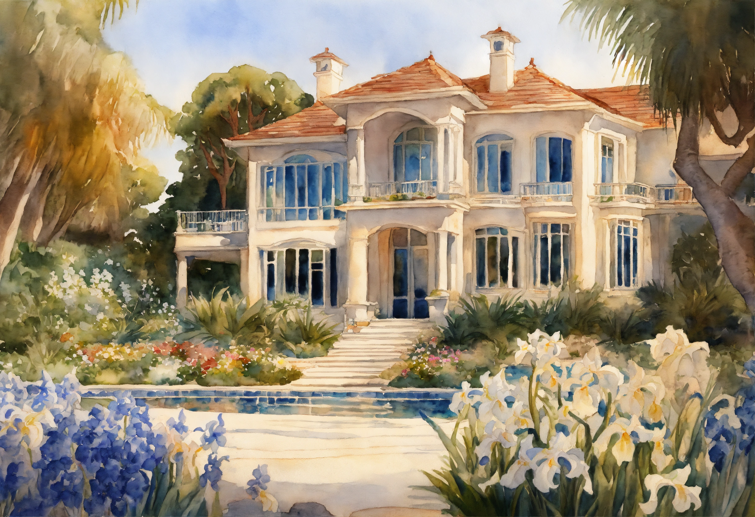 Lexica - Watercolour painting, pastel colours, warm light, intricate ...
