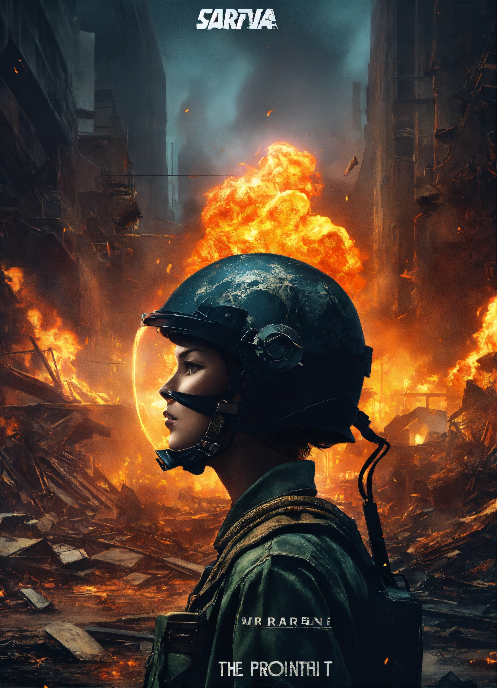Lexica - The image depicts a post-apocalyptic scene with a sense of ...