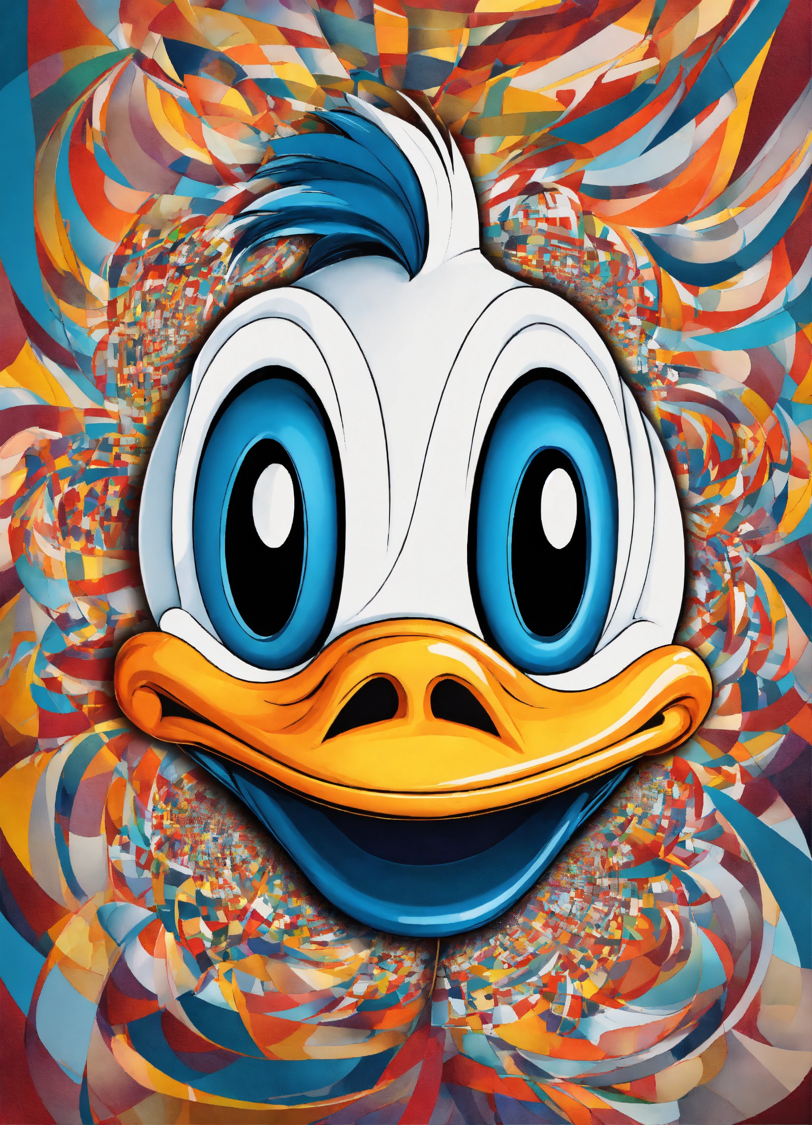 Lexica - Donald Duck, abstract, mind-bending