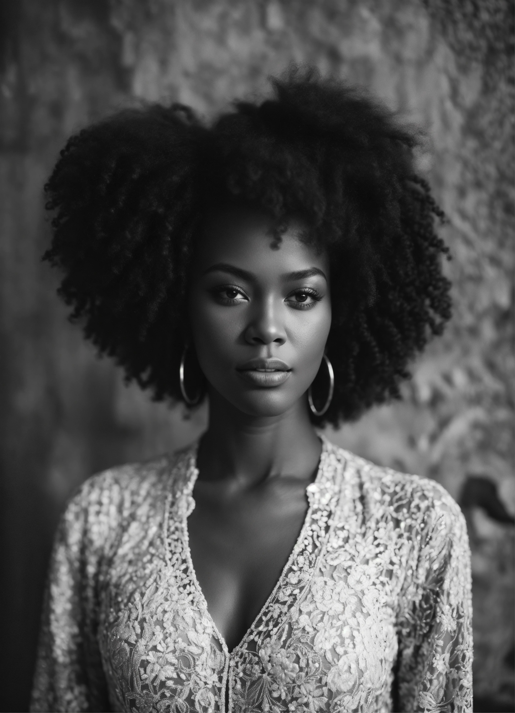 Lexica - Beautiful black woman, woman, shoulder length natural hair ...