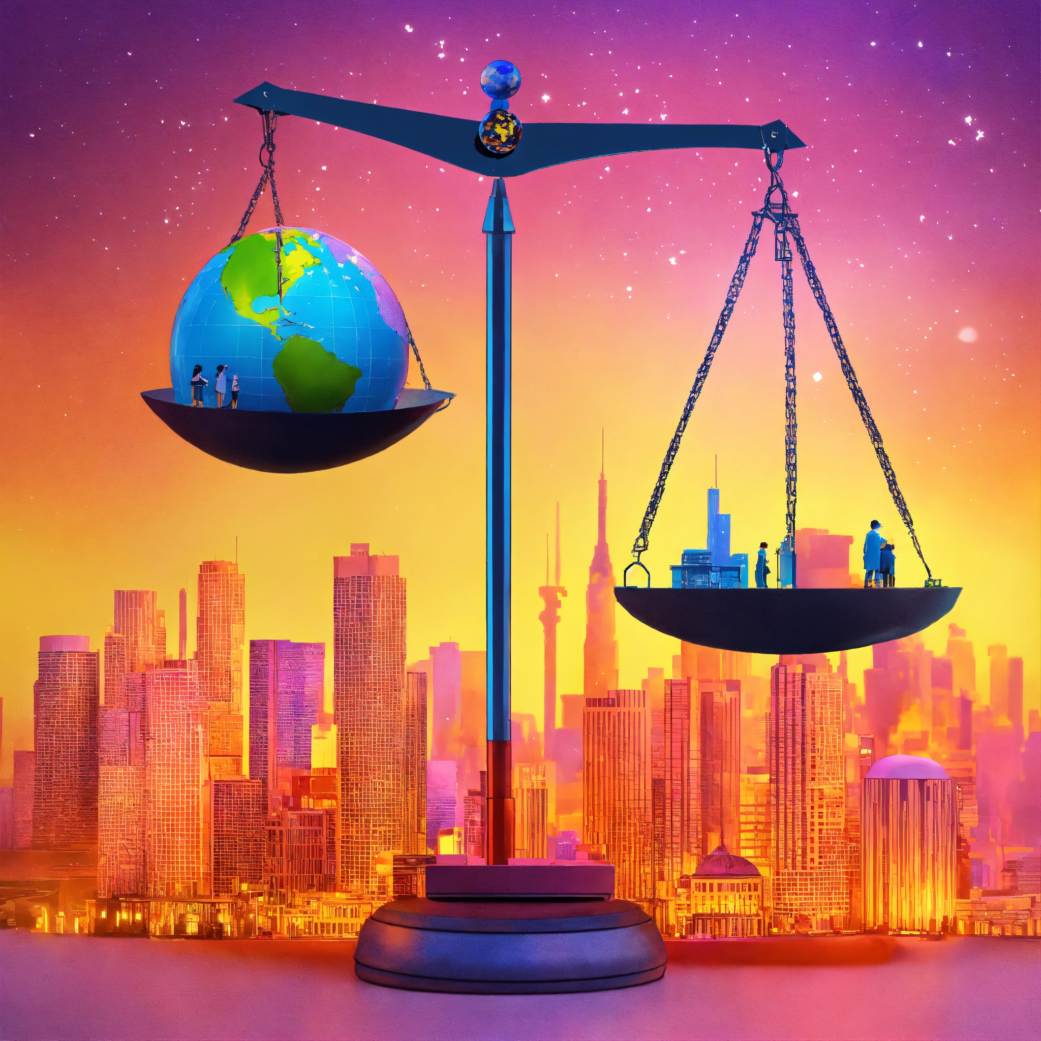 Lexica - Scarcity society balancing a scale with all kind of different ...