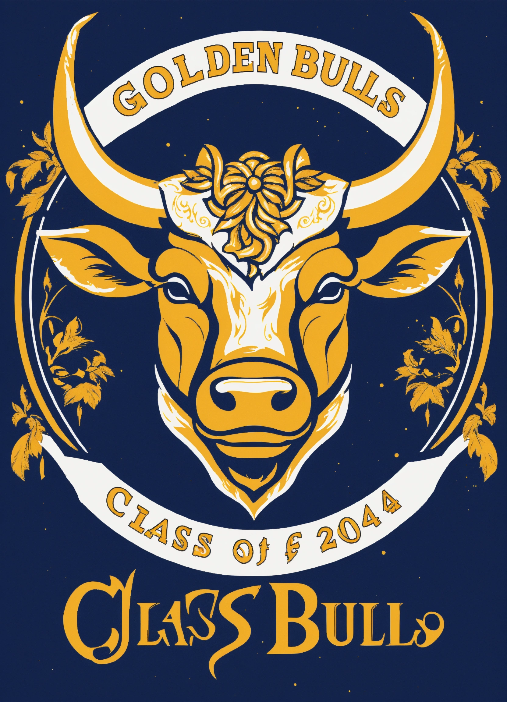 Lexica - A vector t shirt design for a class reunion, with a golden ...