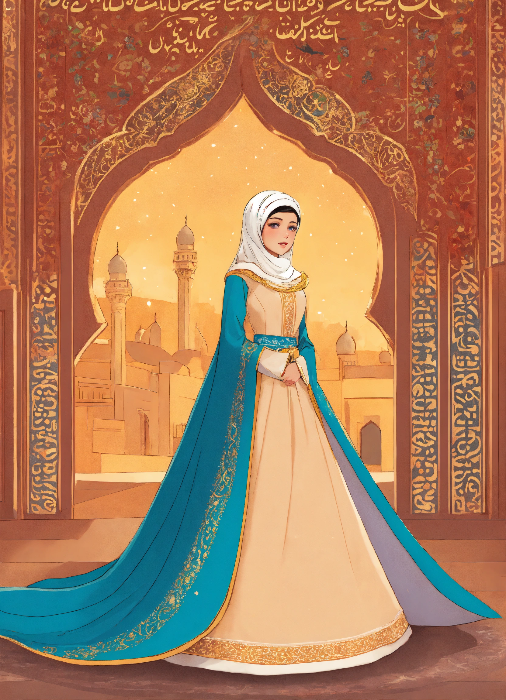 Lexica - Cinderella in Arabic version wearing emirati cloths