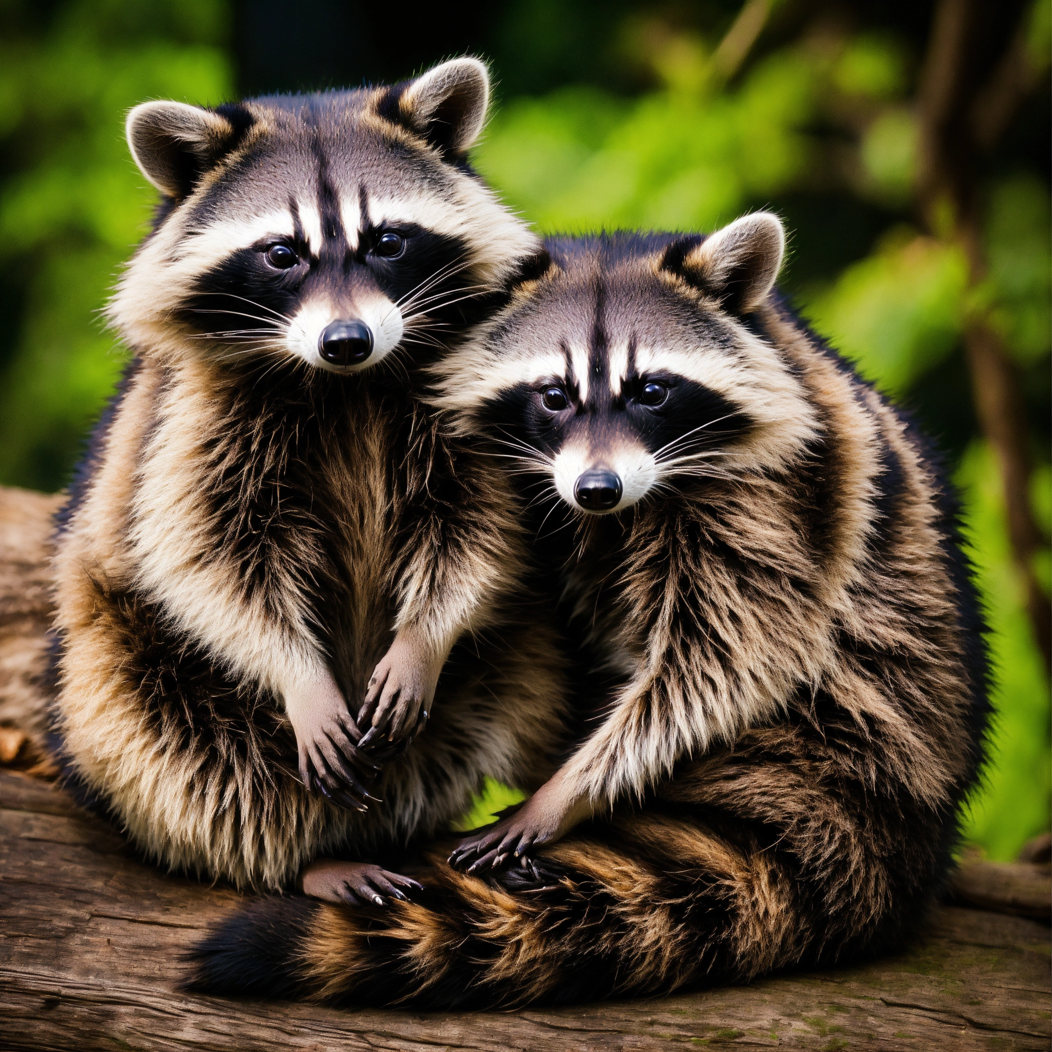 Lexica - Raccoons hugging each other